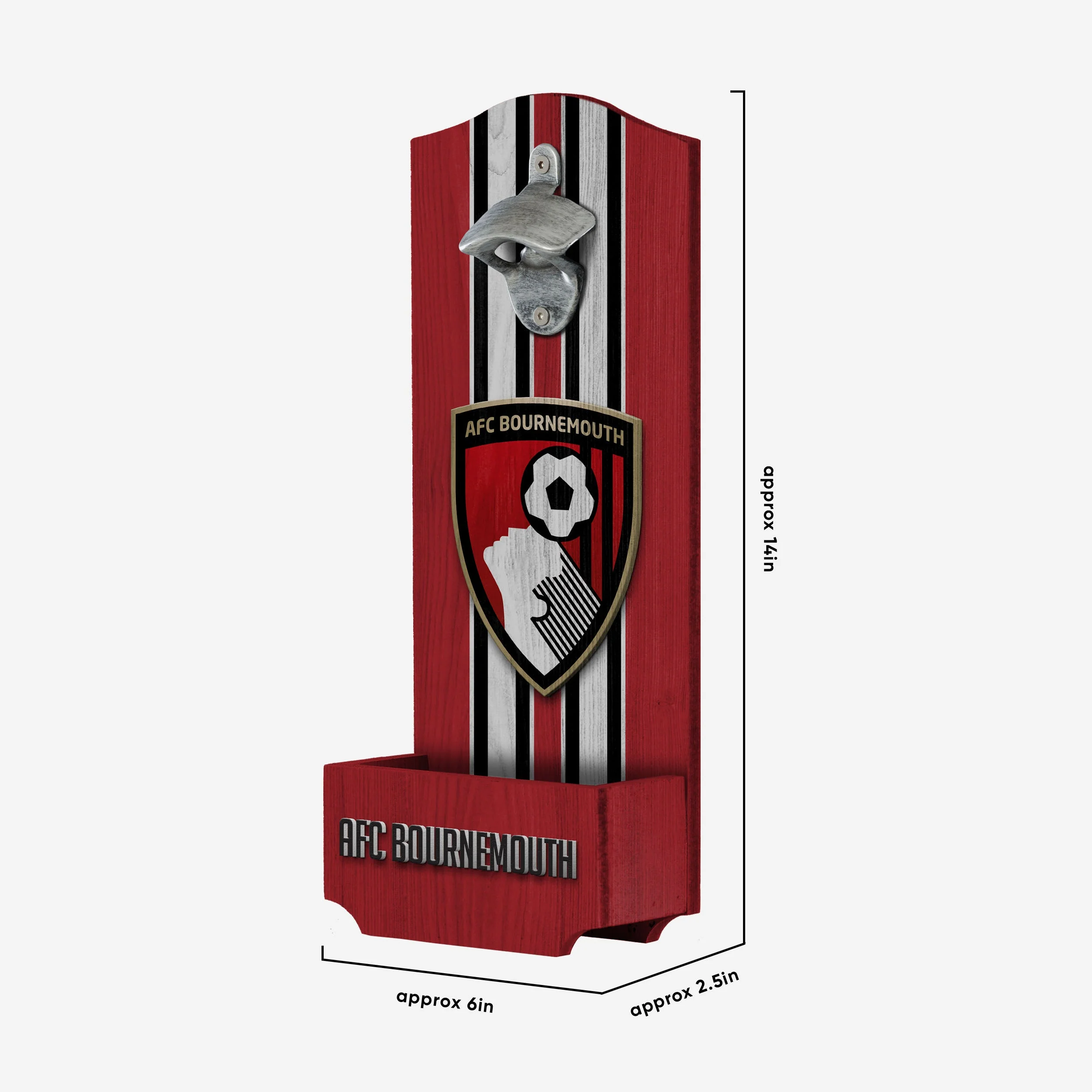 AFC Bournemouth Wooden Bottlecap Opener Sign - Image 5