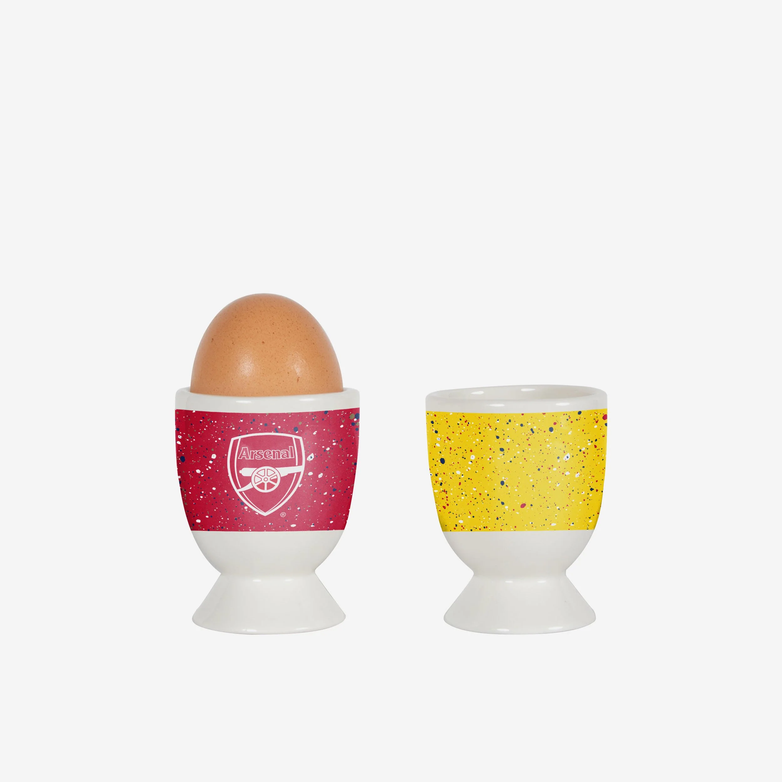 Arsenal FC 2 Pack Paint Splatter Egg Cup - Image 2