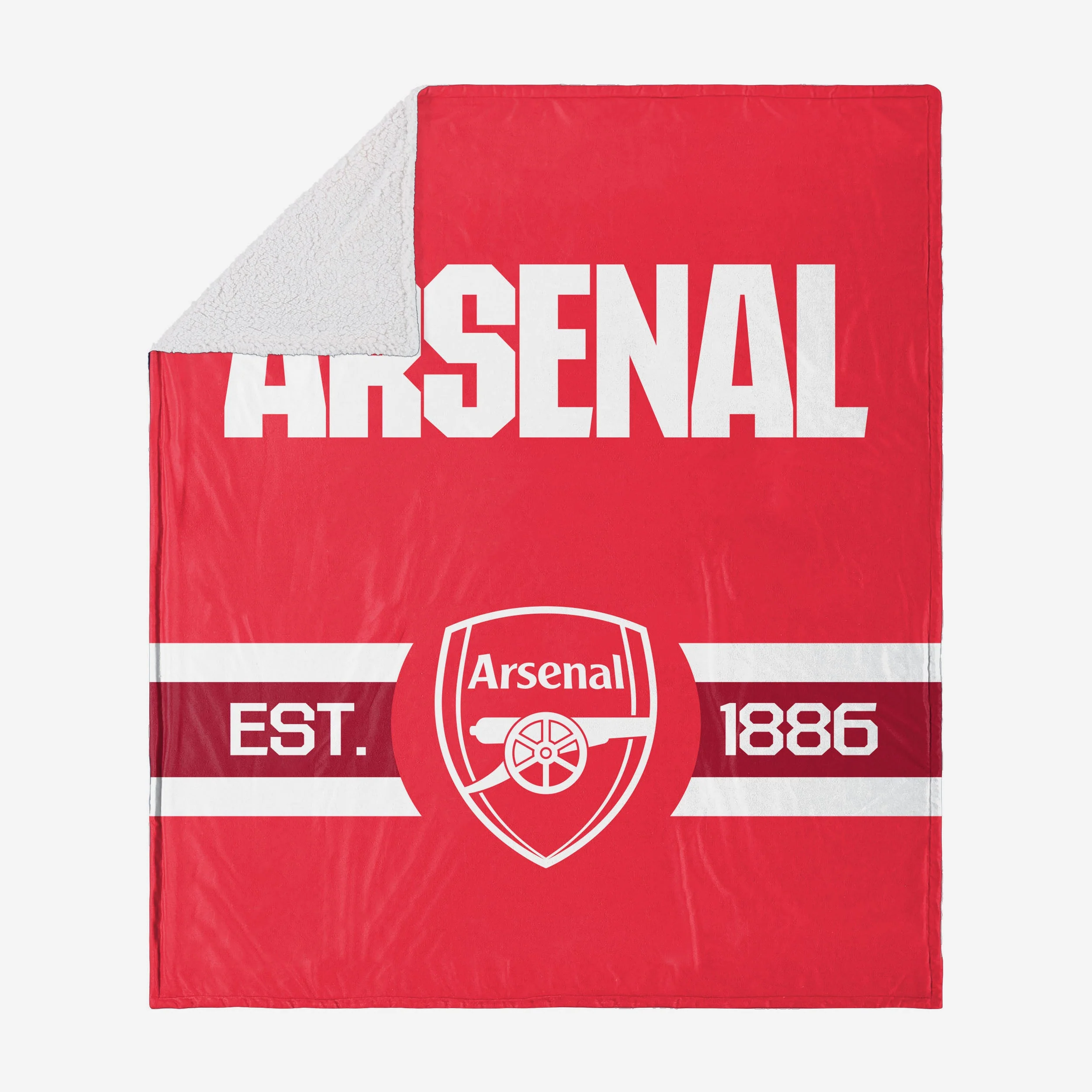 Arsenal FC Established Sherpa Throw Blanket