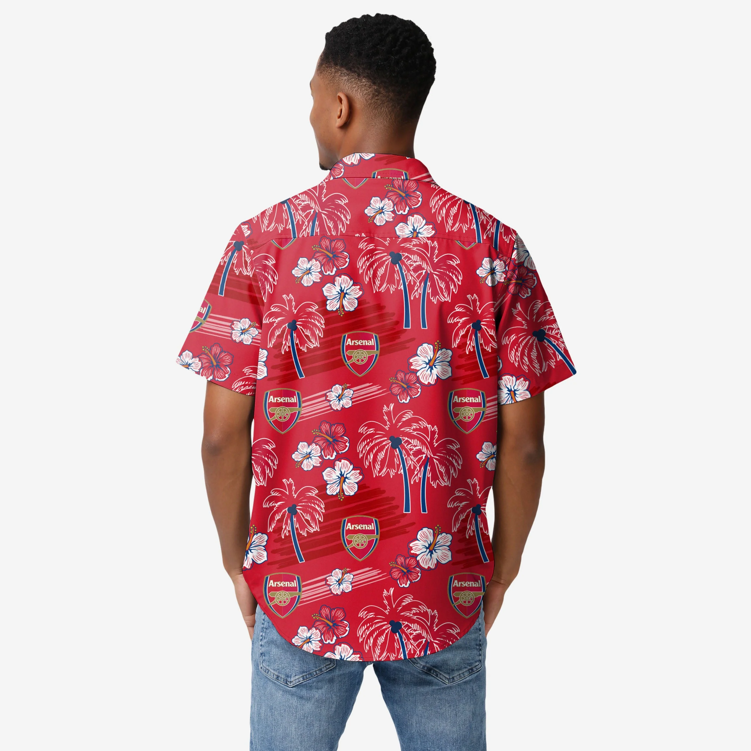 Arsenal FC Islander Tropical Button Up Shirt - Image 2