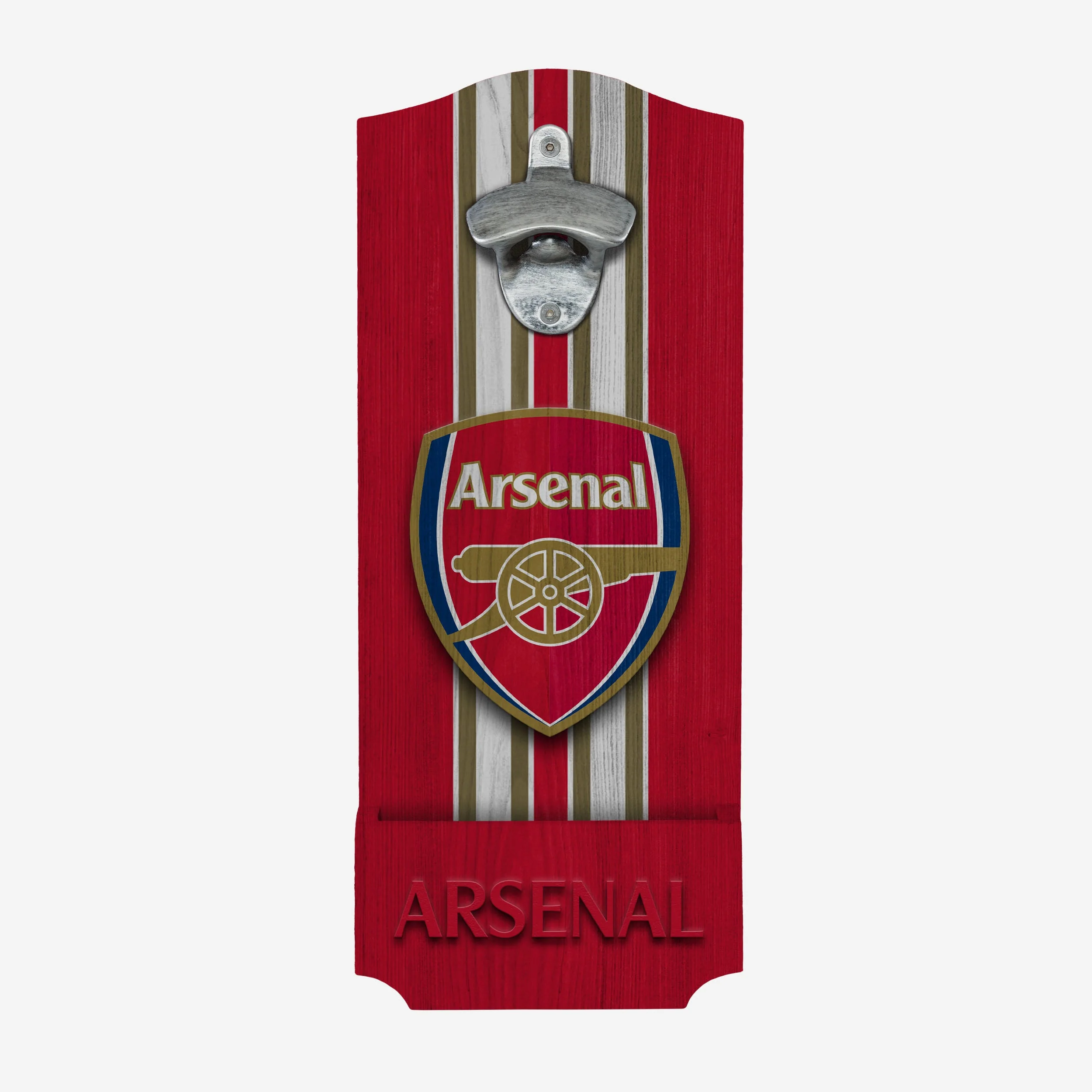Arsenal FC Wooden Bottlecap Opener Sign - Image 2