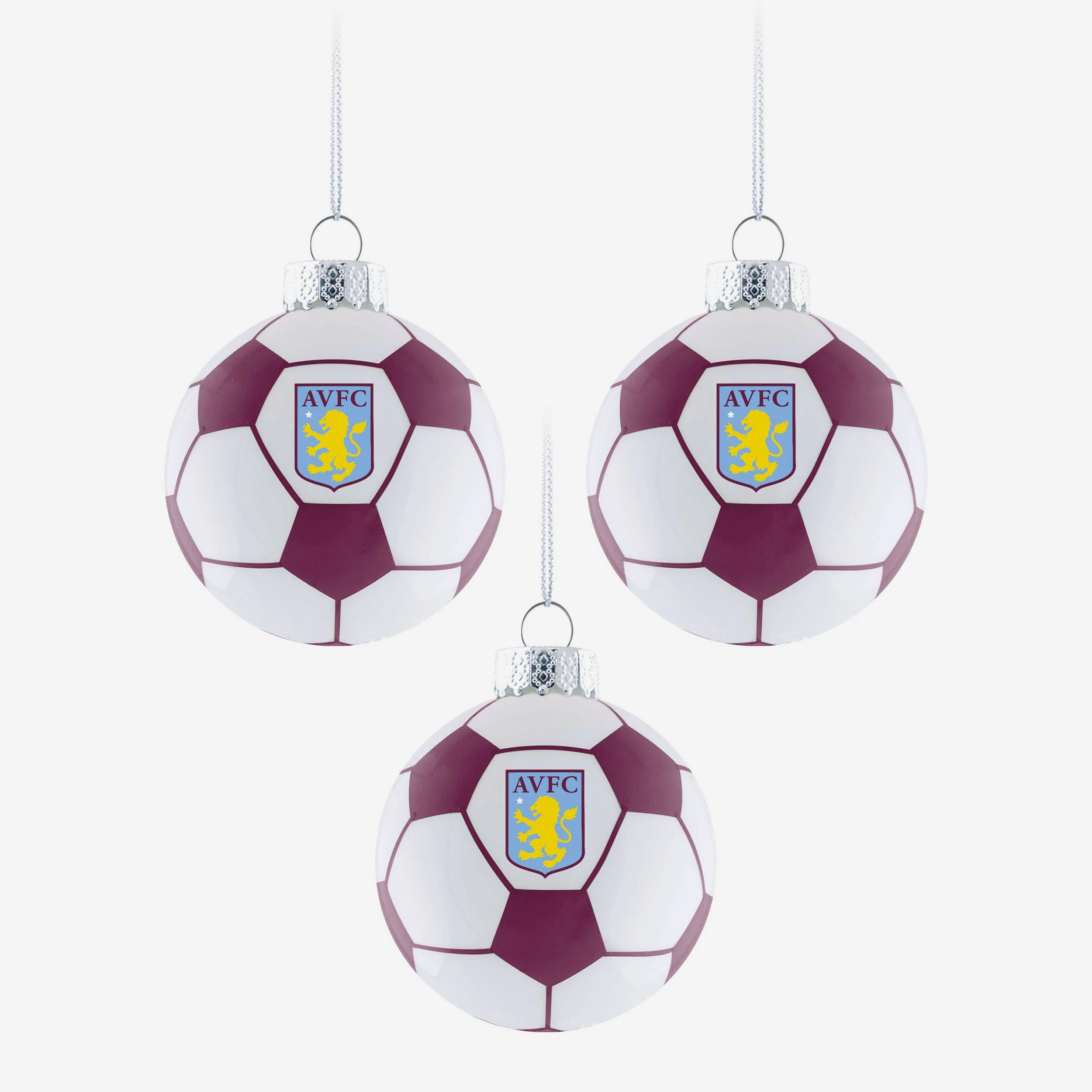 Aston Villa FC 3 Pack Football Ornament