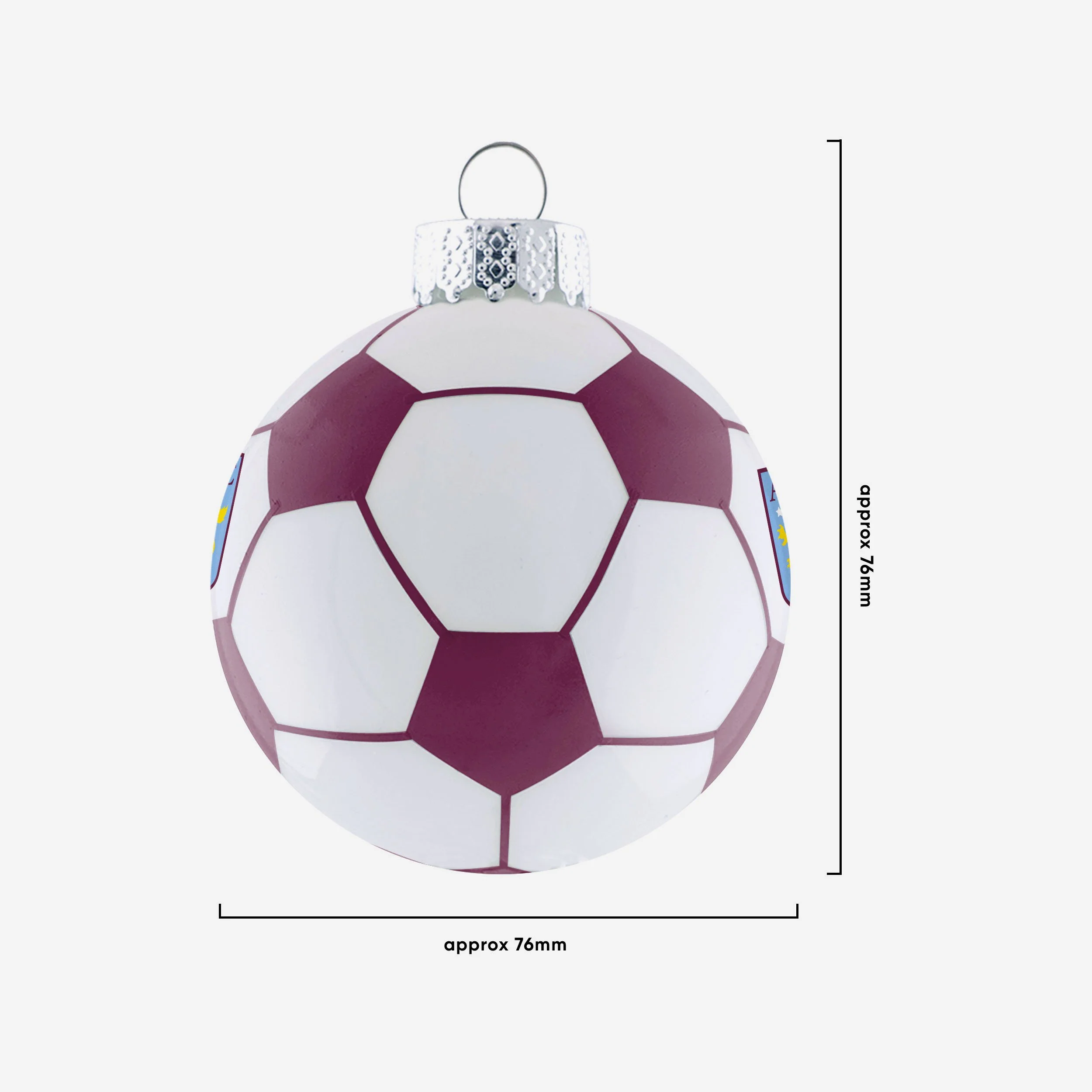 Aston Villa FC 3 Pack Football Ornament - Image 2