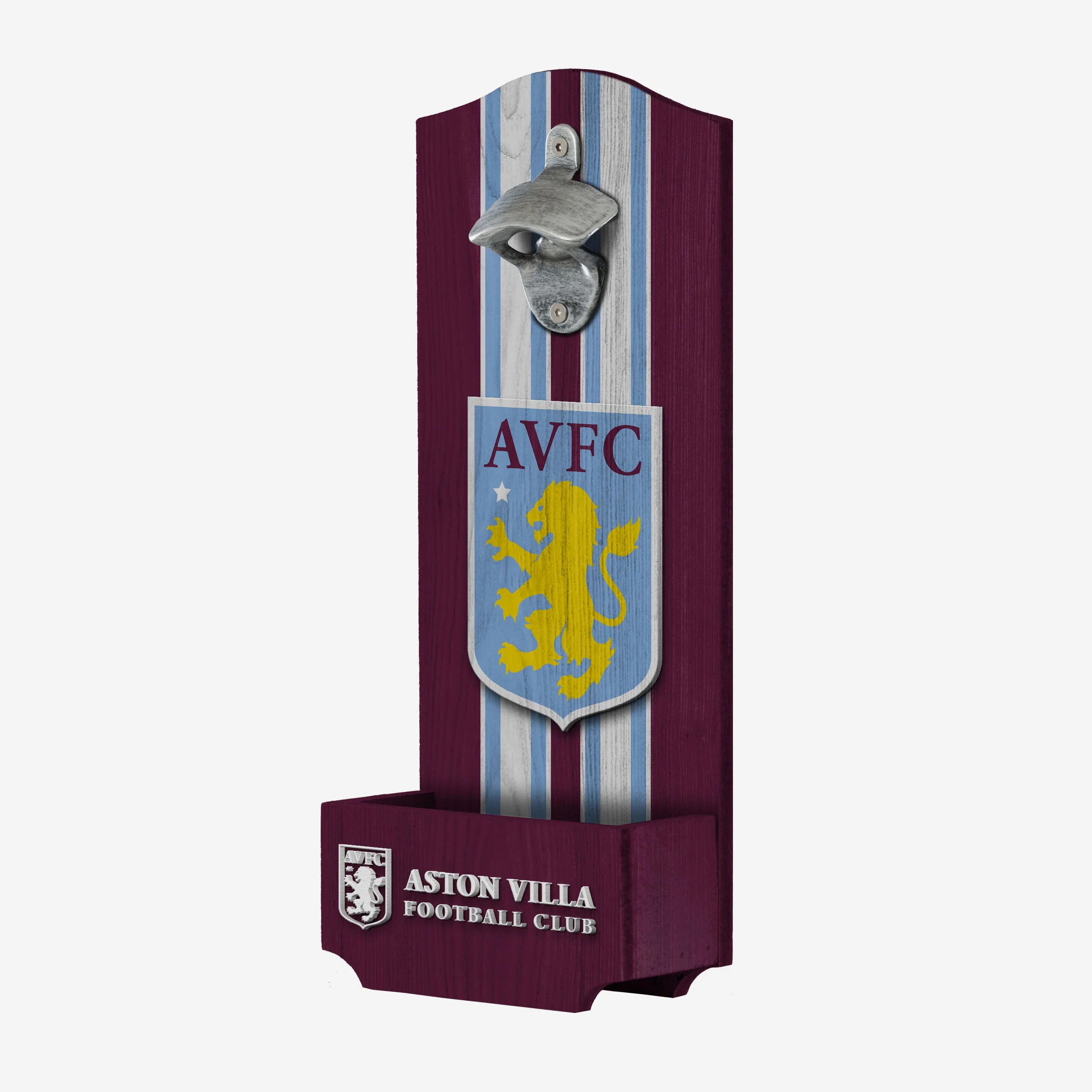Aston Villa FC Original Wooden Bottlecap Opener Sign