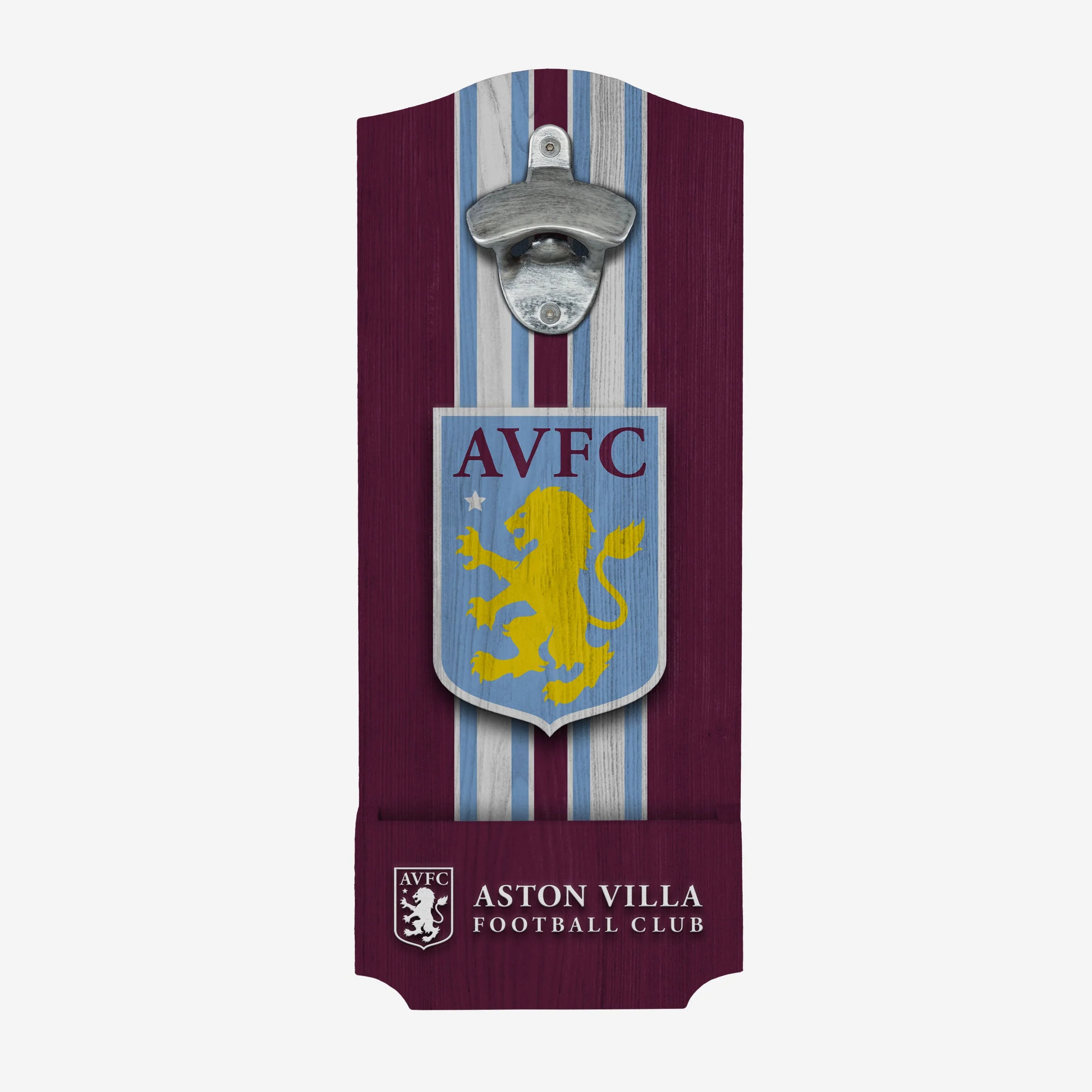 Aston Villa FC Original Wooden Bottlecap Opener Sign - Image 2