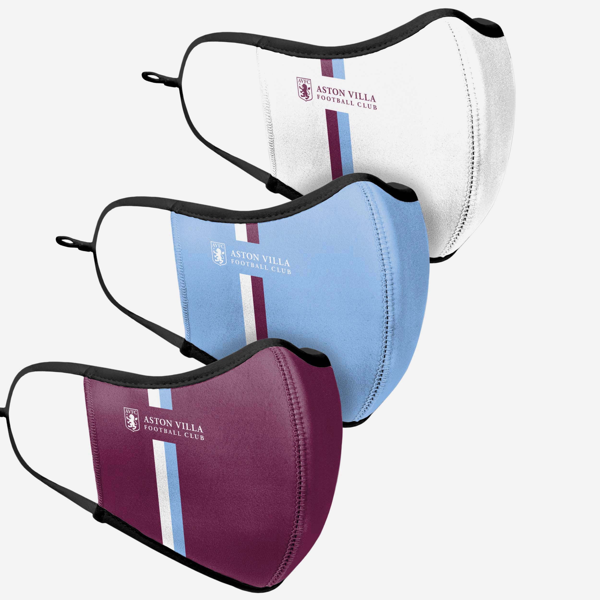 Aston Villa FC Sport 3 Pack Face Cover - Image 3