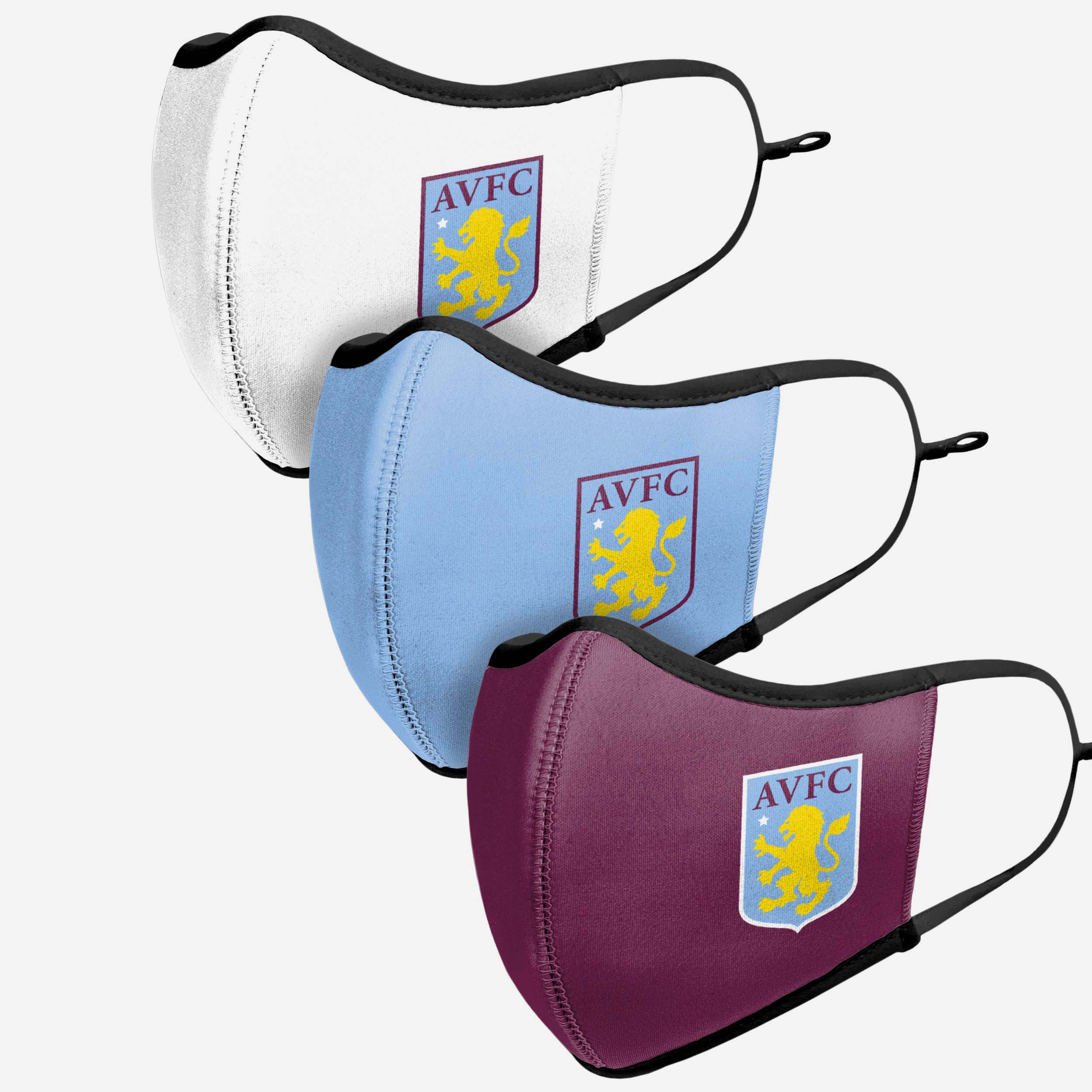 Aston Villa FC Sport 3 Pack Face Cover - Image 4