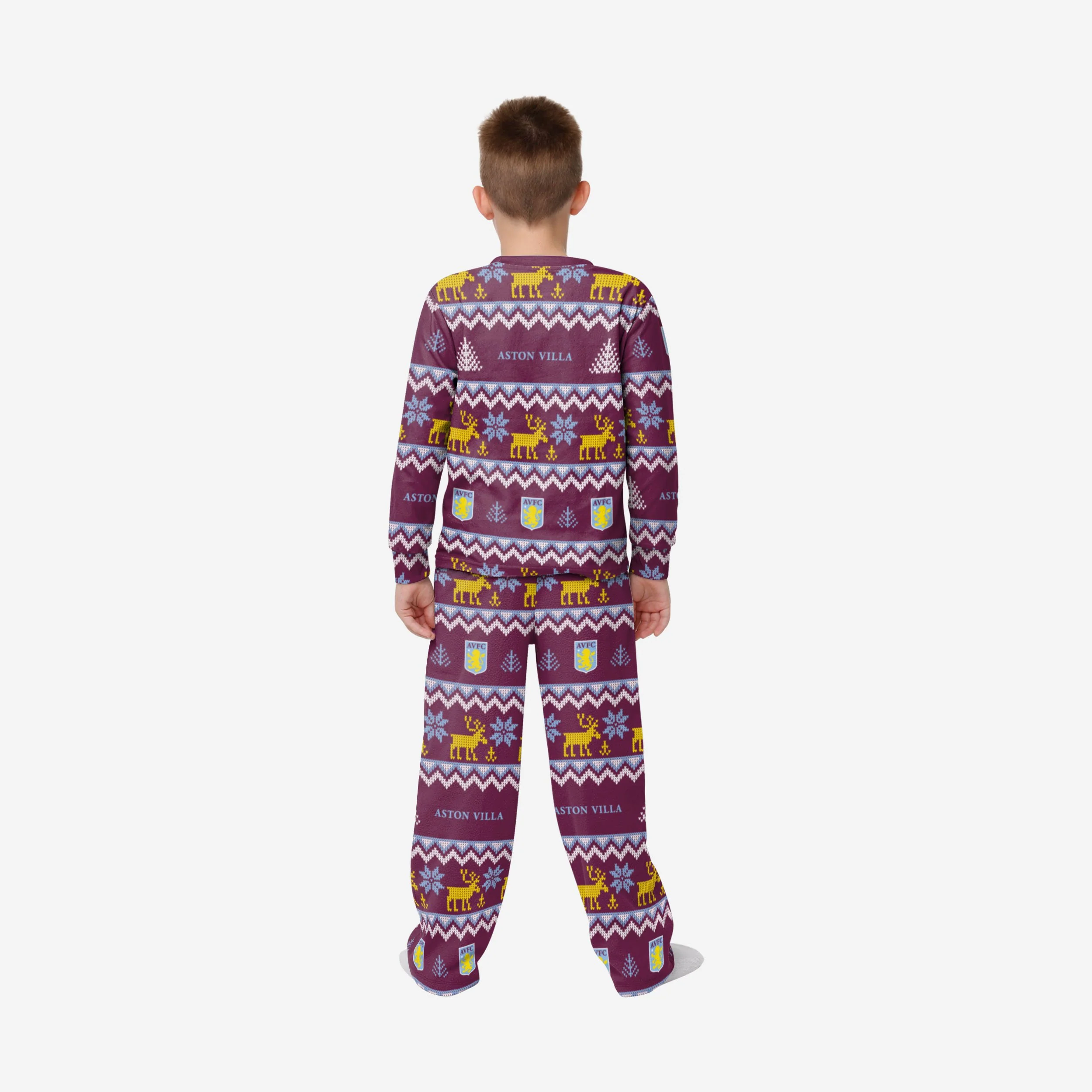 Aston Villa FC Youth Ugly Pattern Family Holiday Pyjamas - Image 2