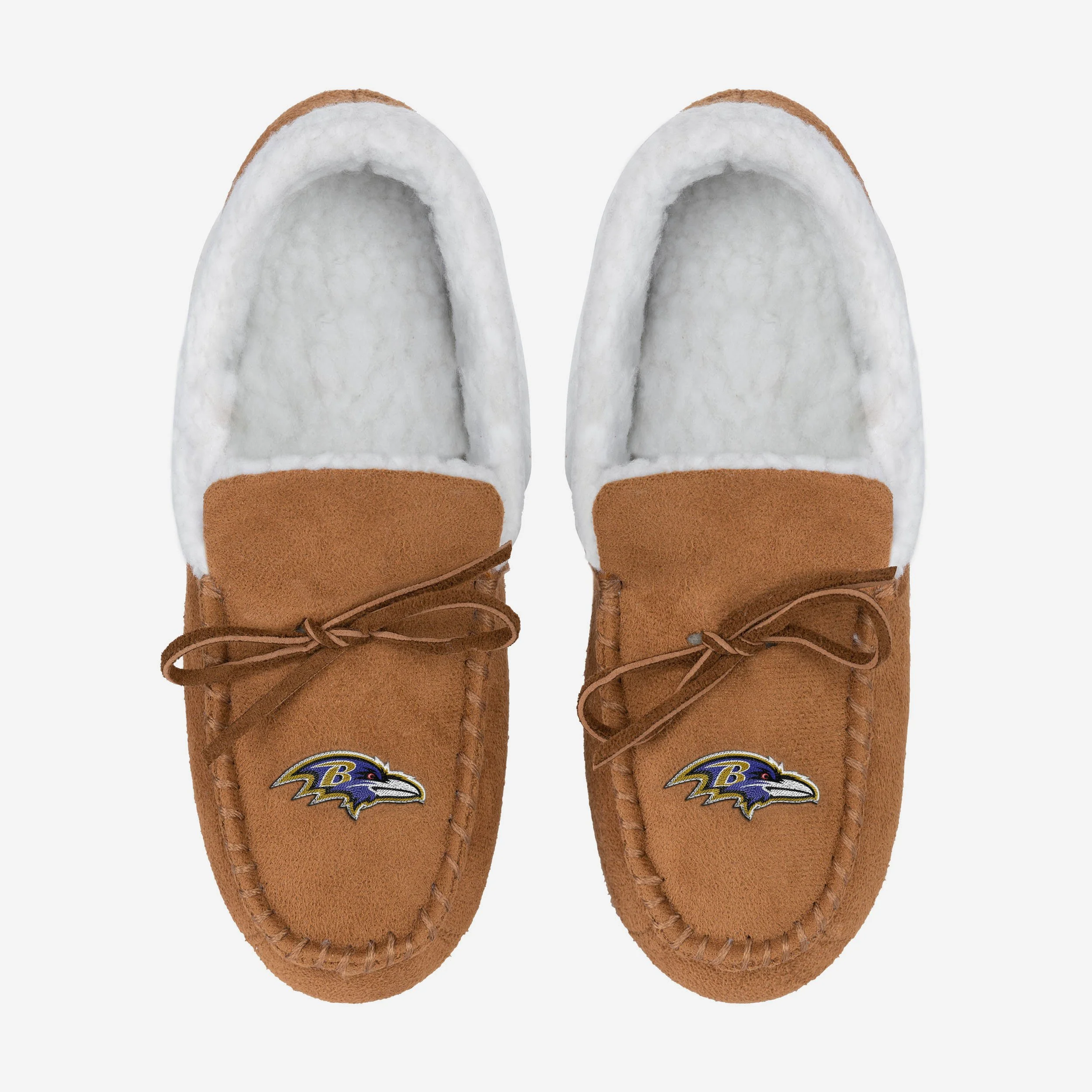Baltimore Ravens Fur Closed Back Moccasin Slipper - Image 3