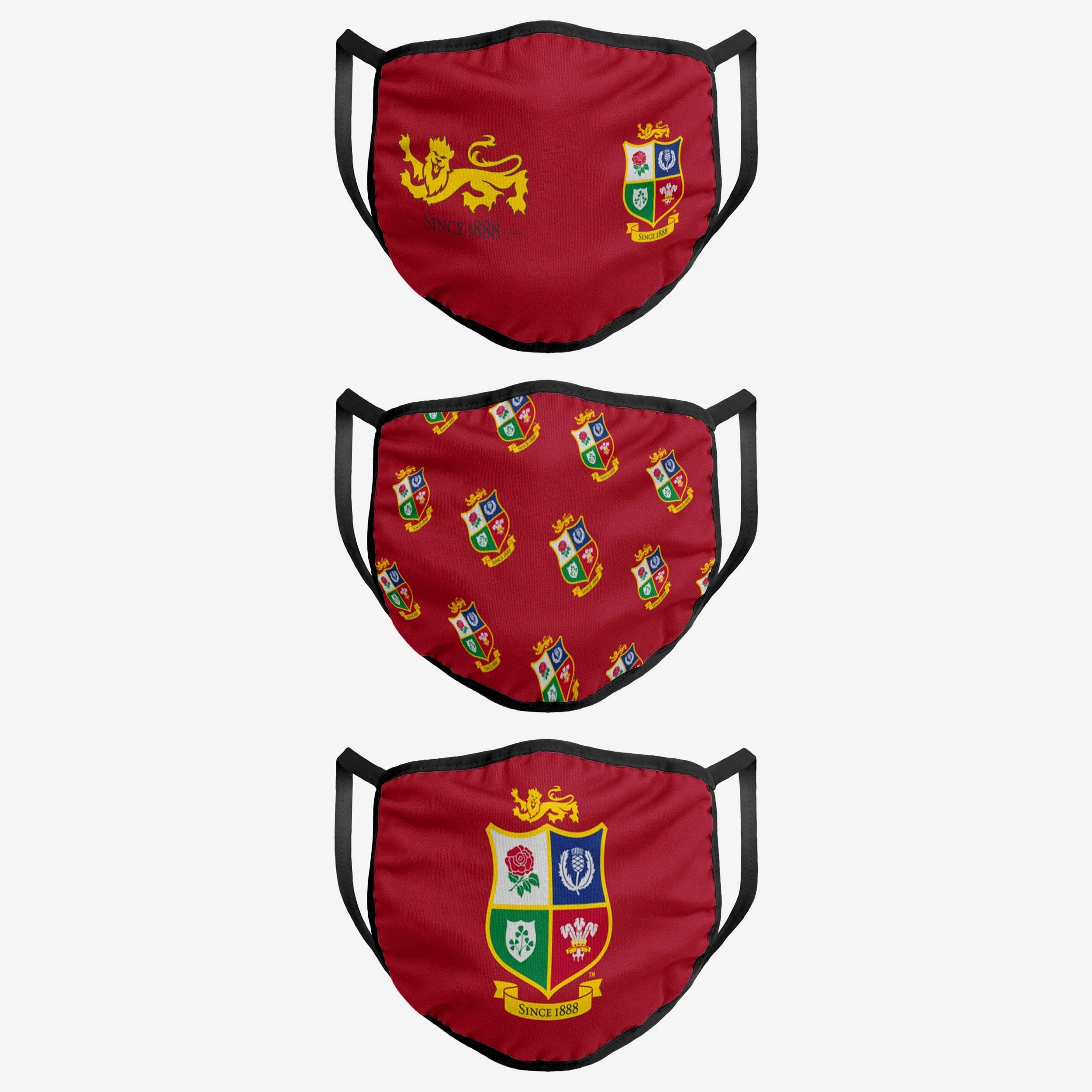 British & Irish Lions 3 Pack Face Cover