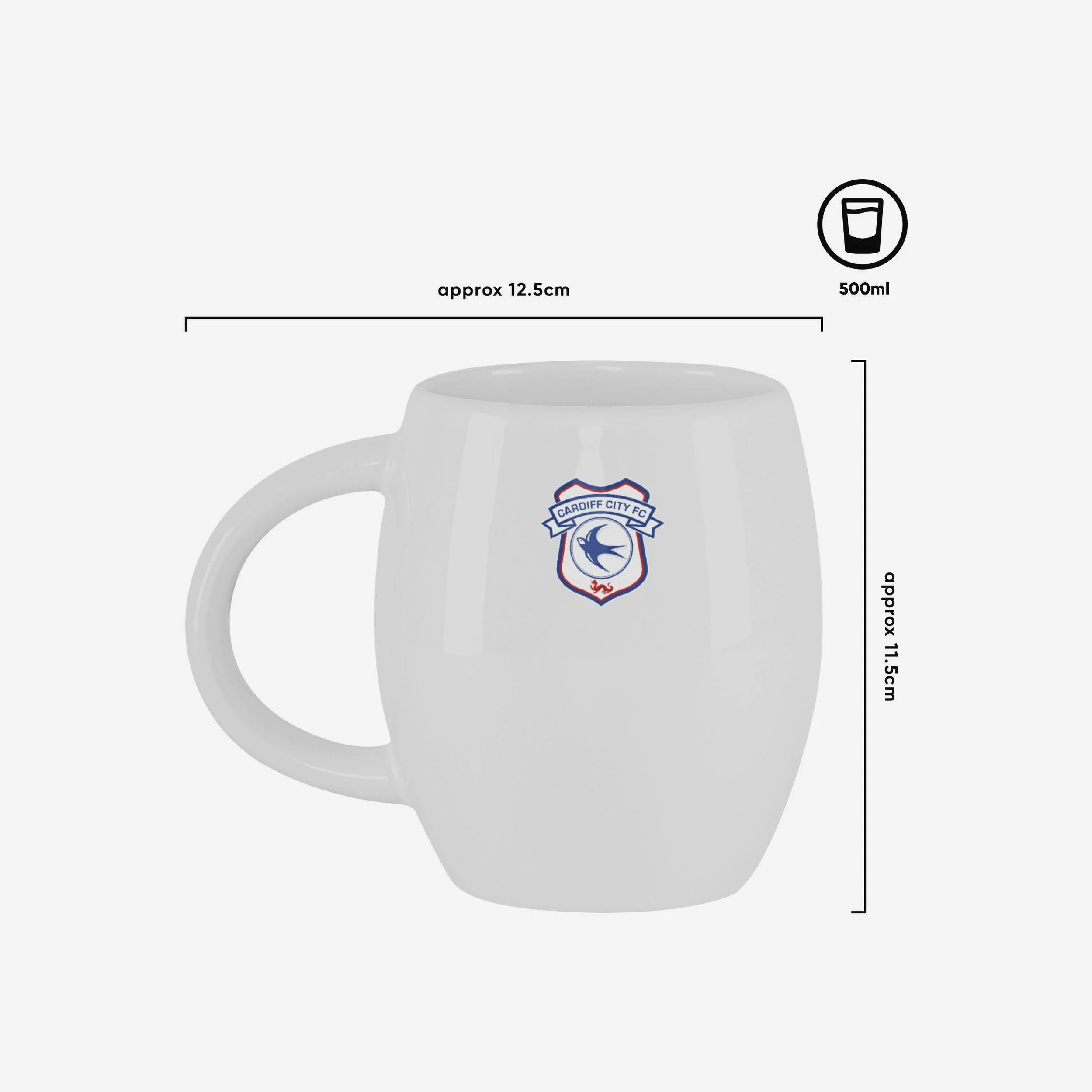 Cardiff City FC White Tea Tub Mug - Image 3