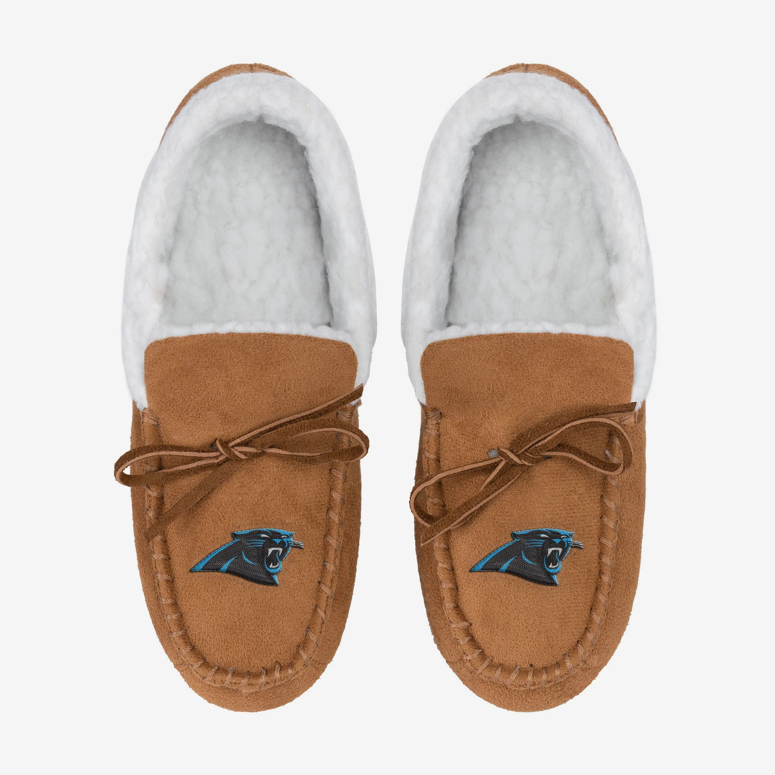 Carolina Panthers Fur Closed Back Moccasin Slipper - Image 3