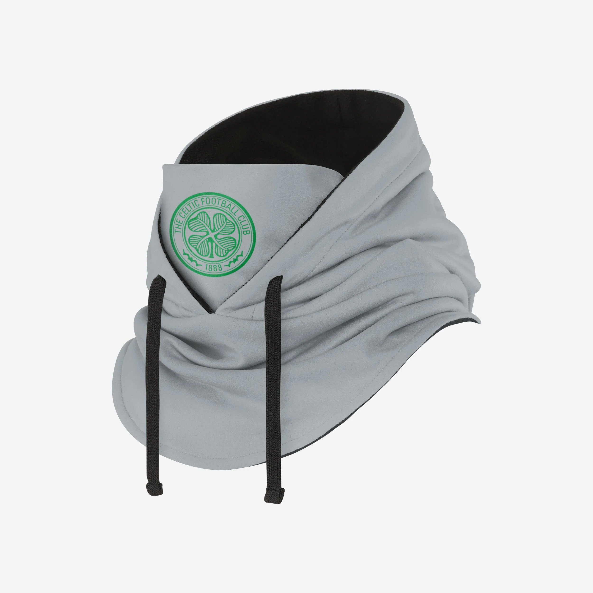 Celtic FC Grey Drawstring Hooded Snood - Image 2