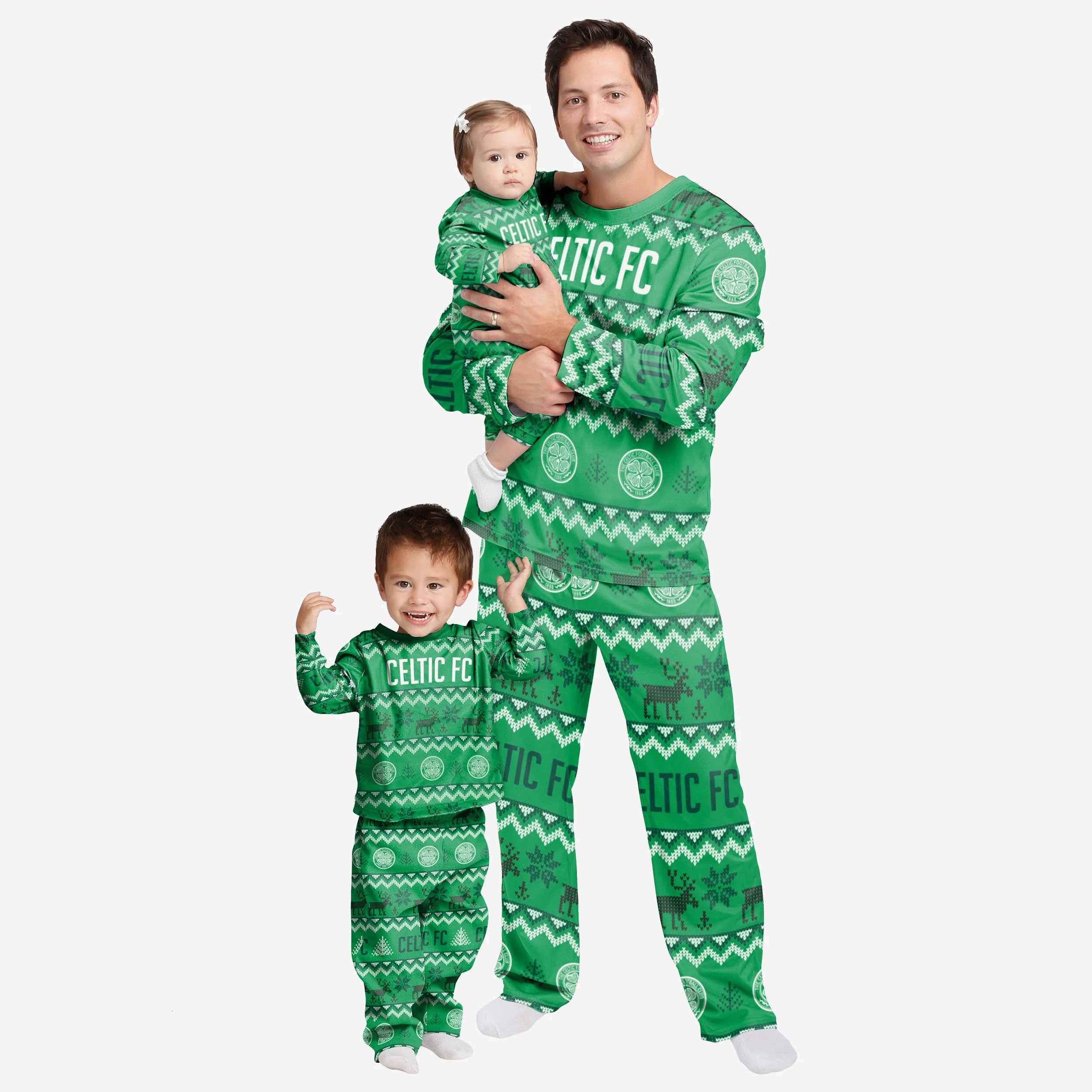 Celtic FC Infant Ugly Pattern Family Holiday Pyjamas - Image 2