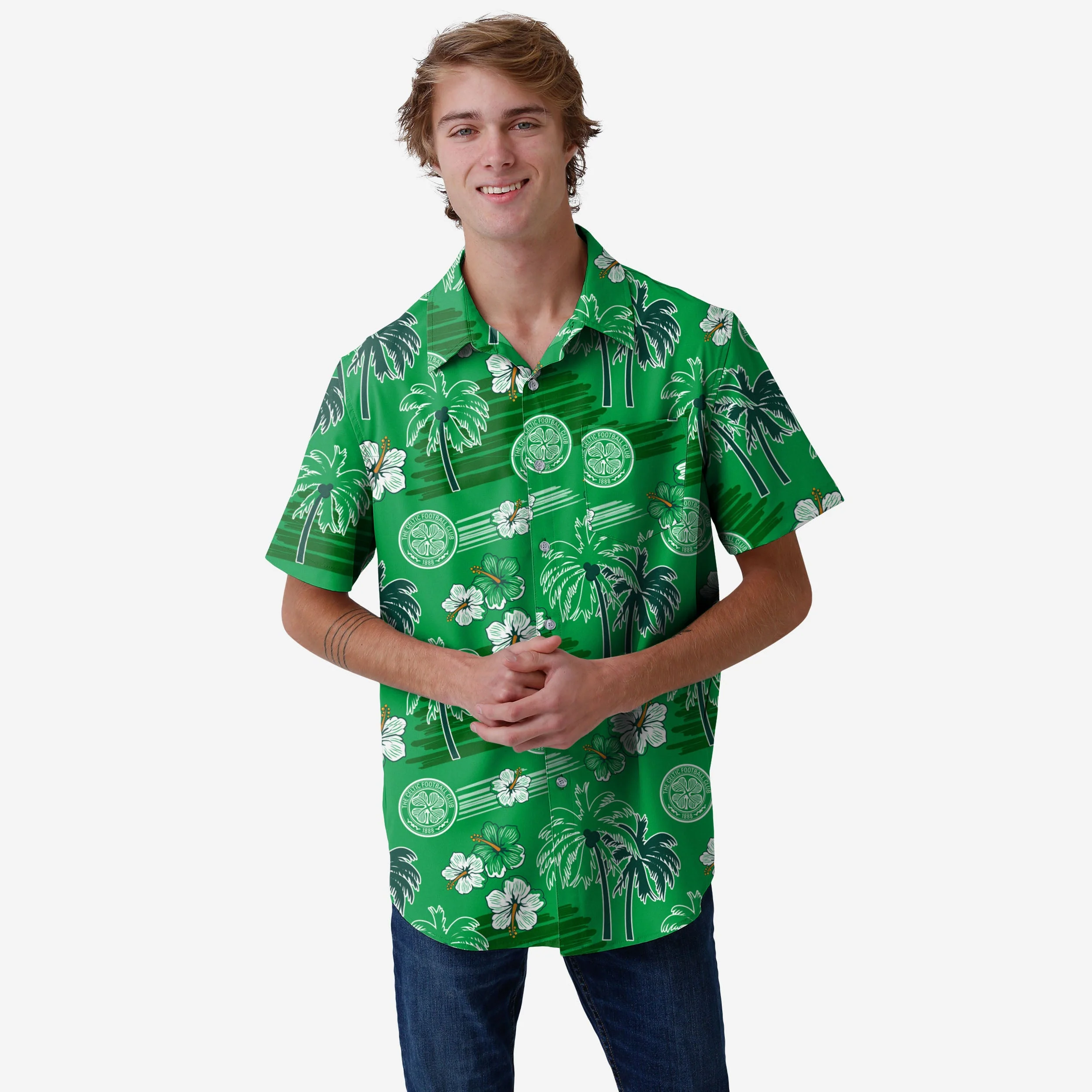 Celtic FC Islander Tropical Button Up Shirt