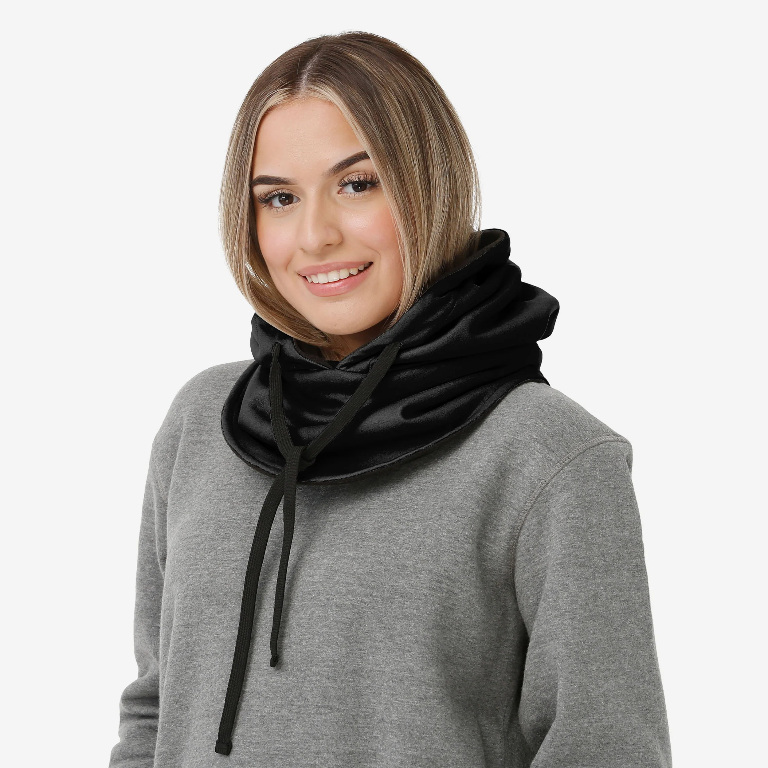 Chelsea FC Black Drawstring Hooded Snood - Image 4