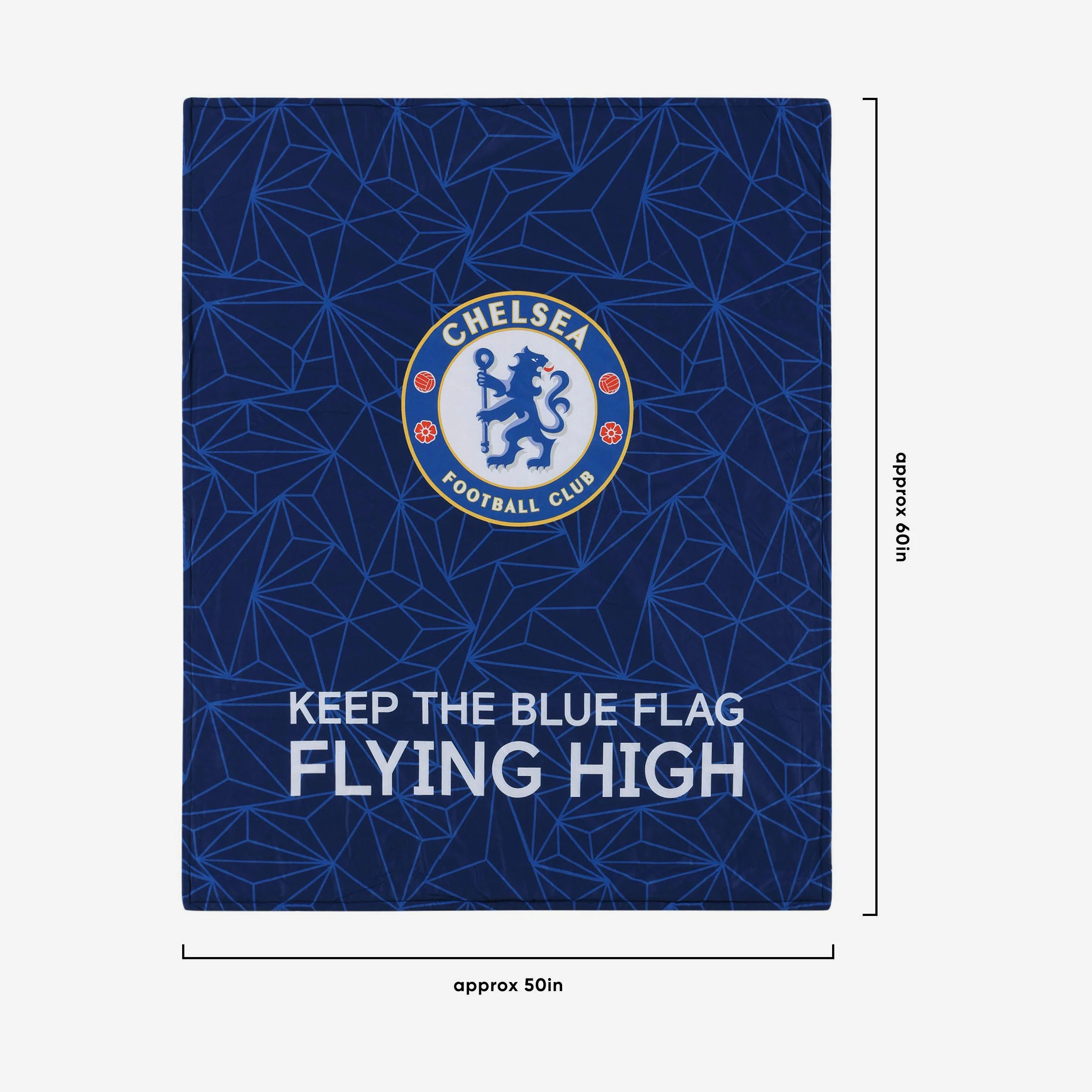 Chelsea FC Slogan Sherpa Plush Throw Blanket - Image 3