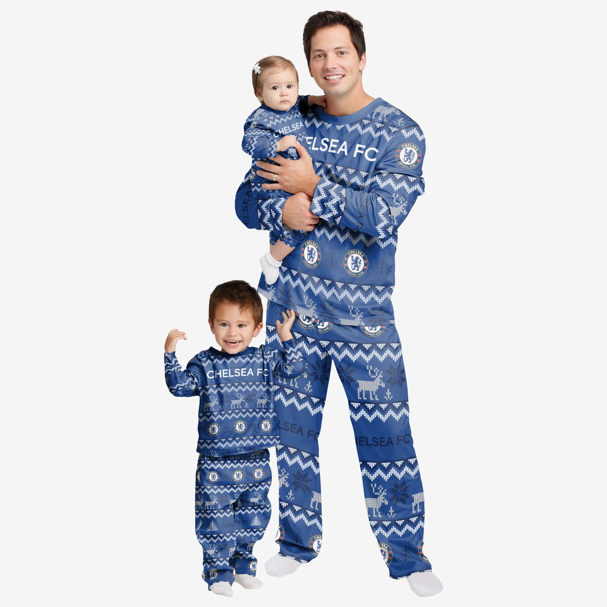 Chelsea FC Toddler Ugly Pattern Family Holiday Pyjamas - Image 2