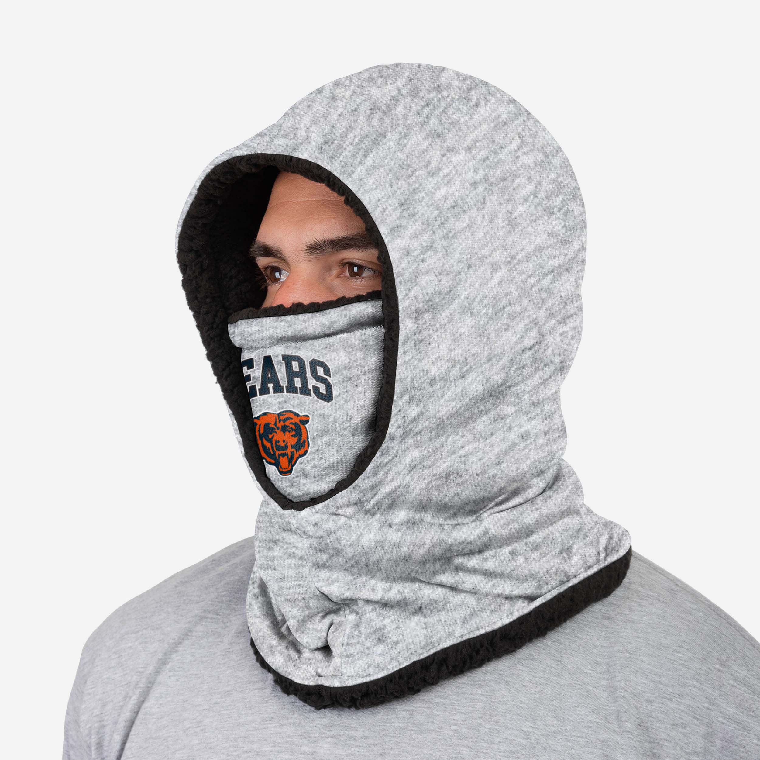 Chicago Bears Heather Grey Big Logo Hooded Snood - Image 2