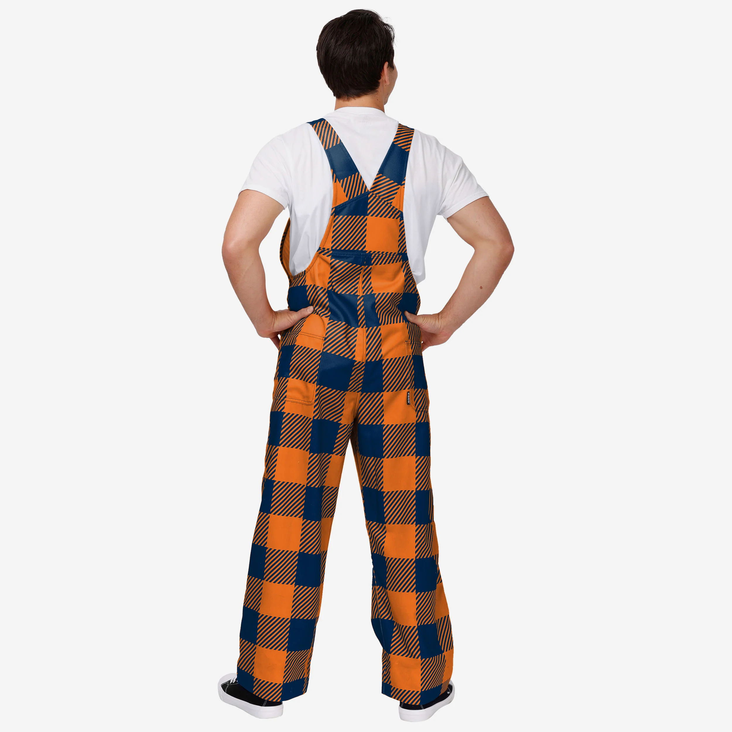 Chicago Bears Mens Plaid Bib Dungarees - Image 2