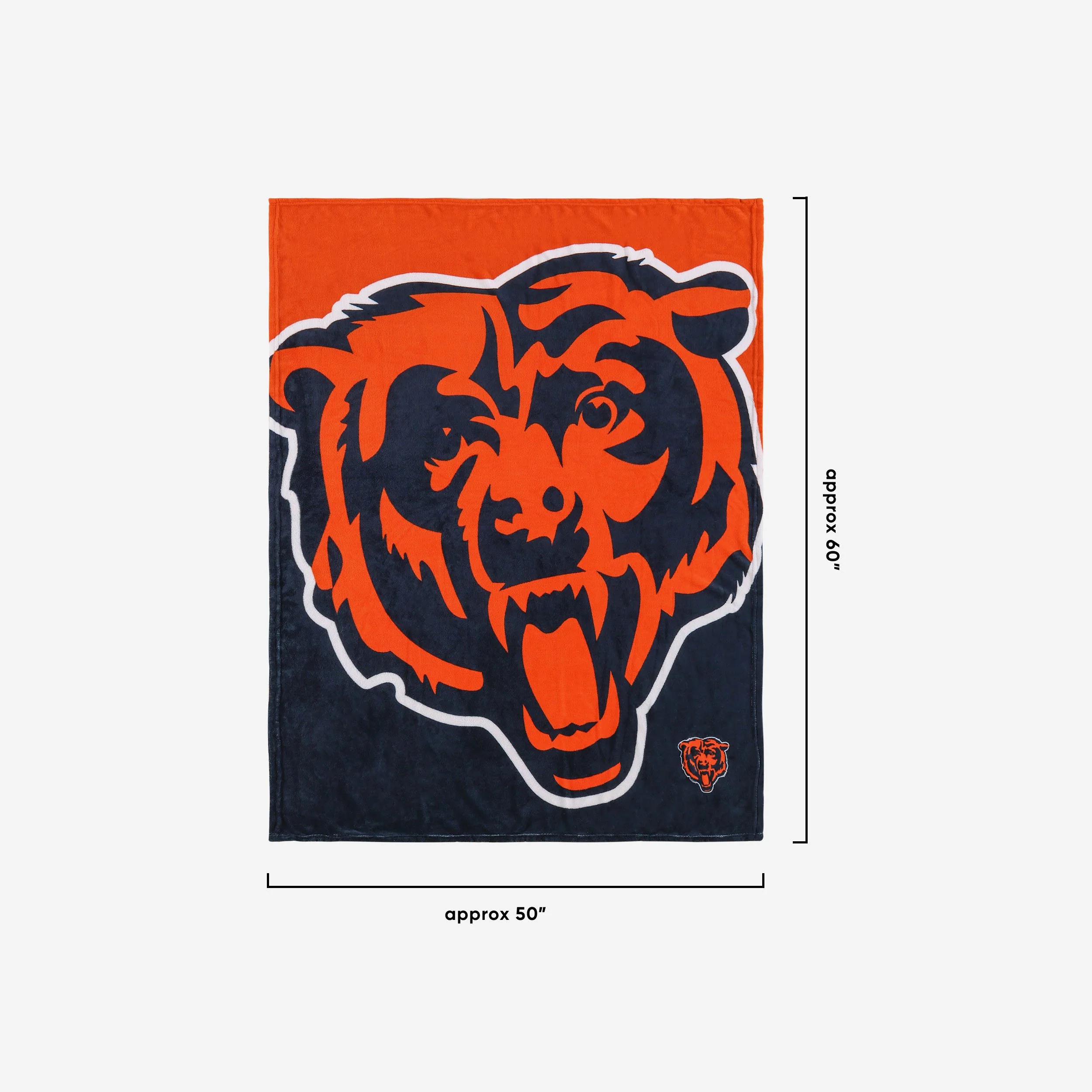 Chicago Bears Supreme Slumber Plush Throw Blanket - Image 3