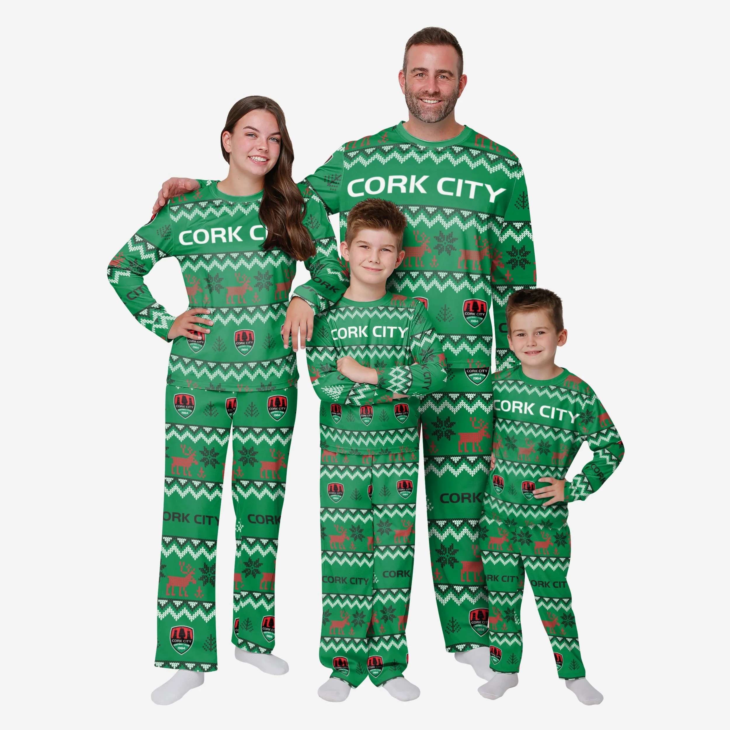 Cork City FC Mens Ugly Pattern Family Holiday Pyjamas - Image 3