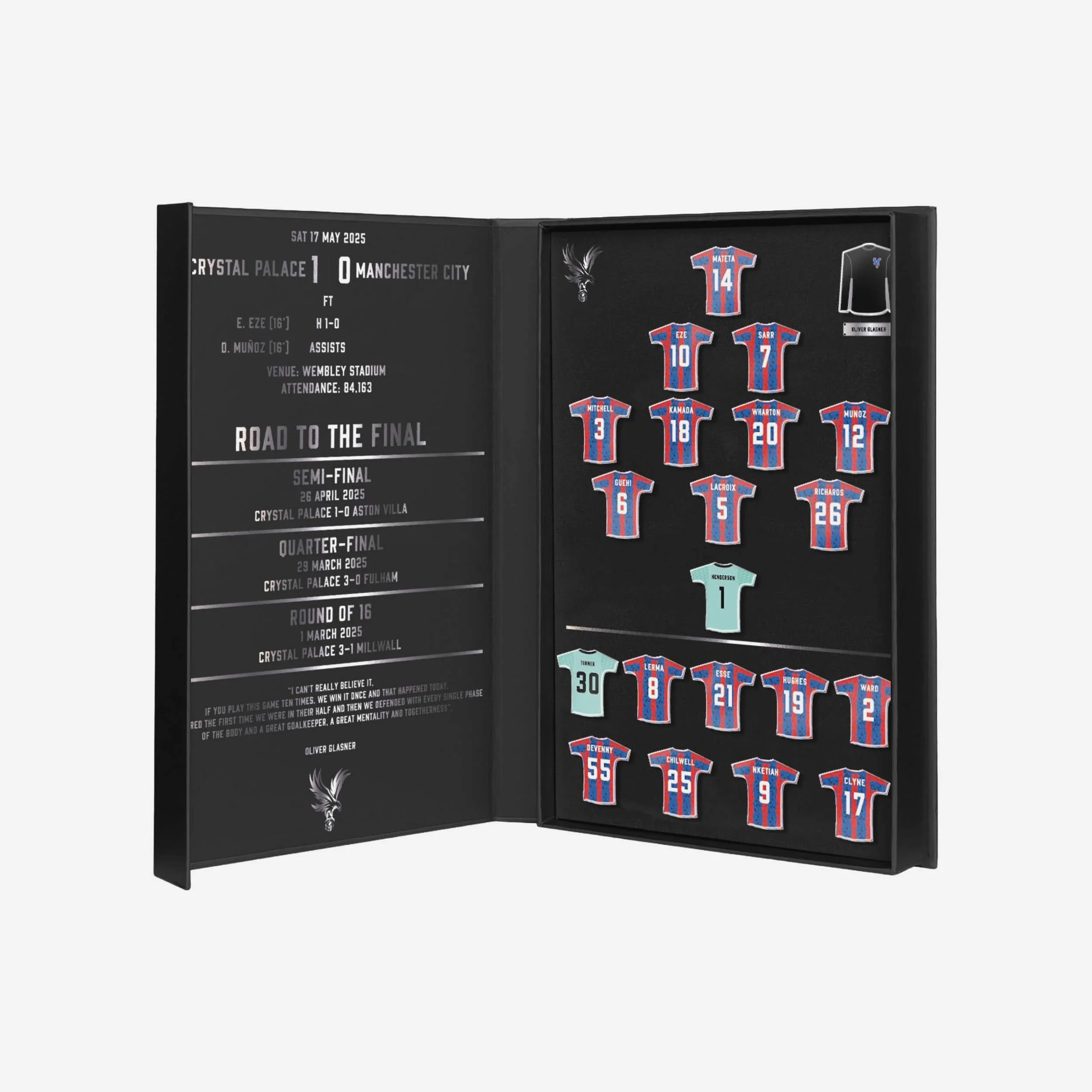Crystal Palace FC FA Cup 2024-2025 Winners Badge Set
