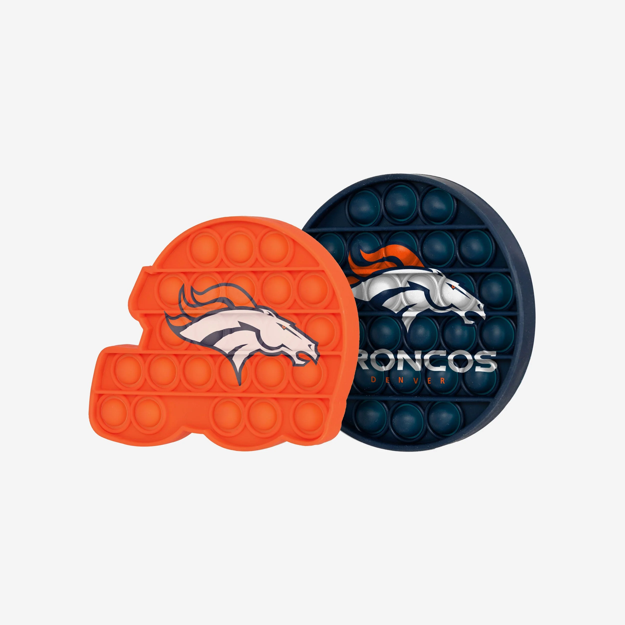 Denver Broncos 2 Pack Helmet & Circle Push-Itz Fidget