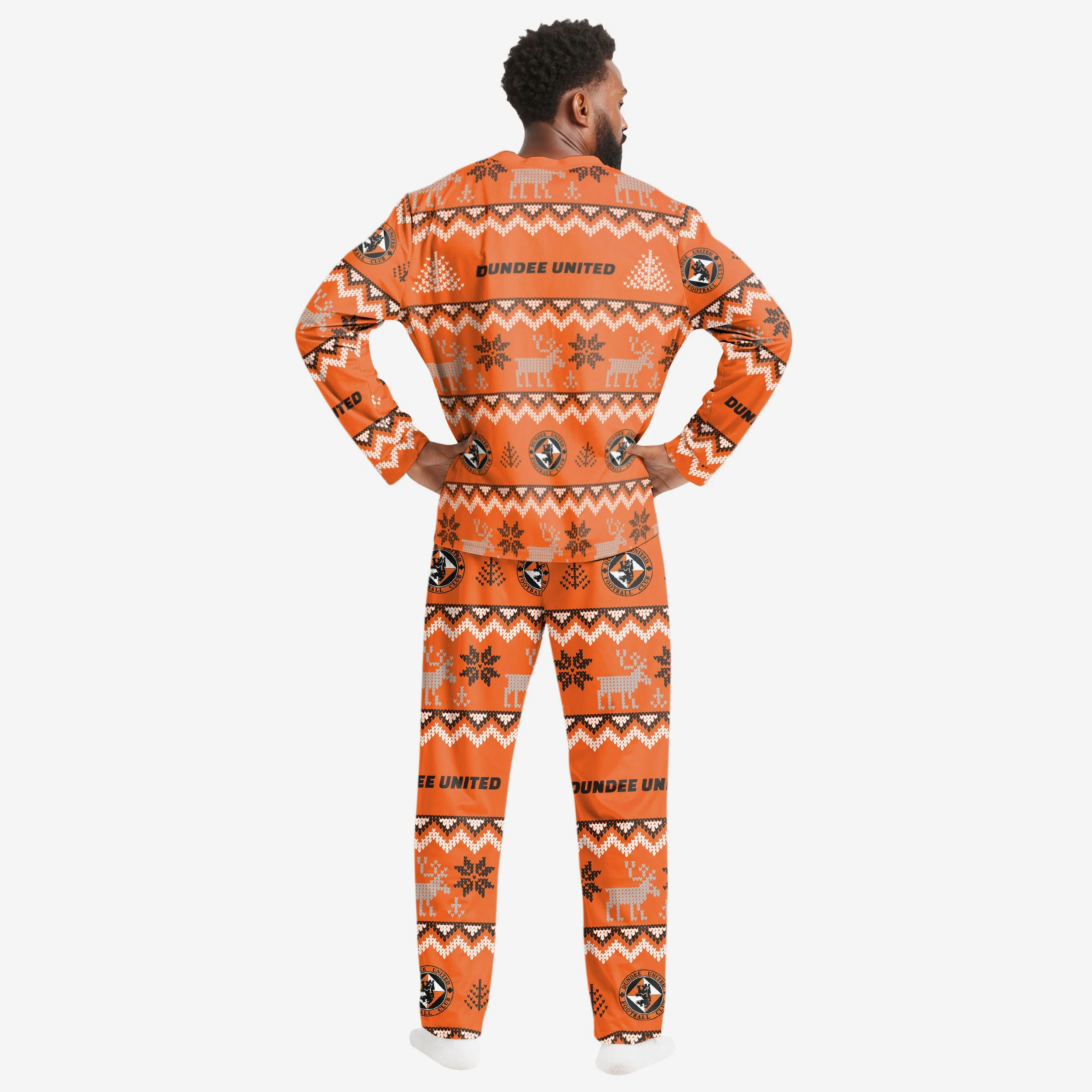 Dundee United FC Mens Ugly Pattern Family Holiday Pyjamas - Image 2