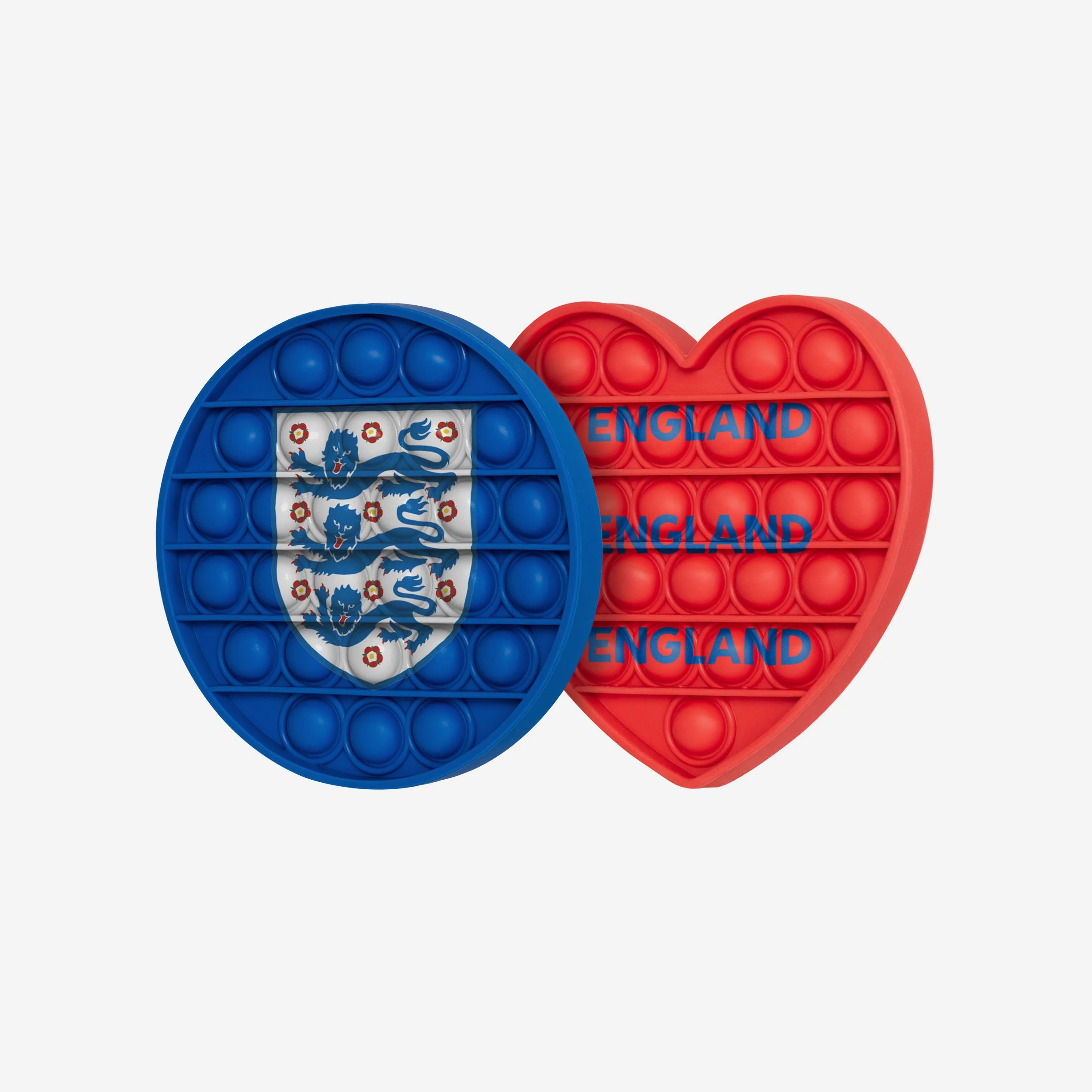 England 2 Pack Circle & Heart Push-Itz Fidget