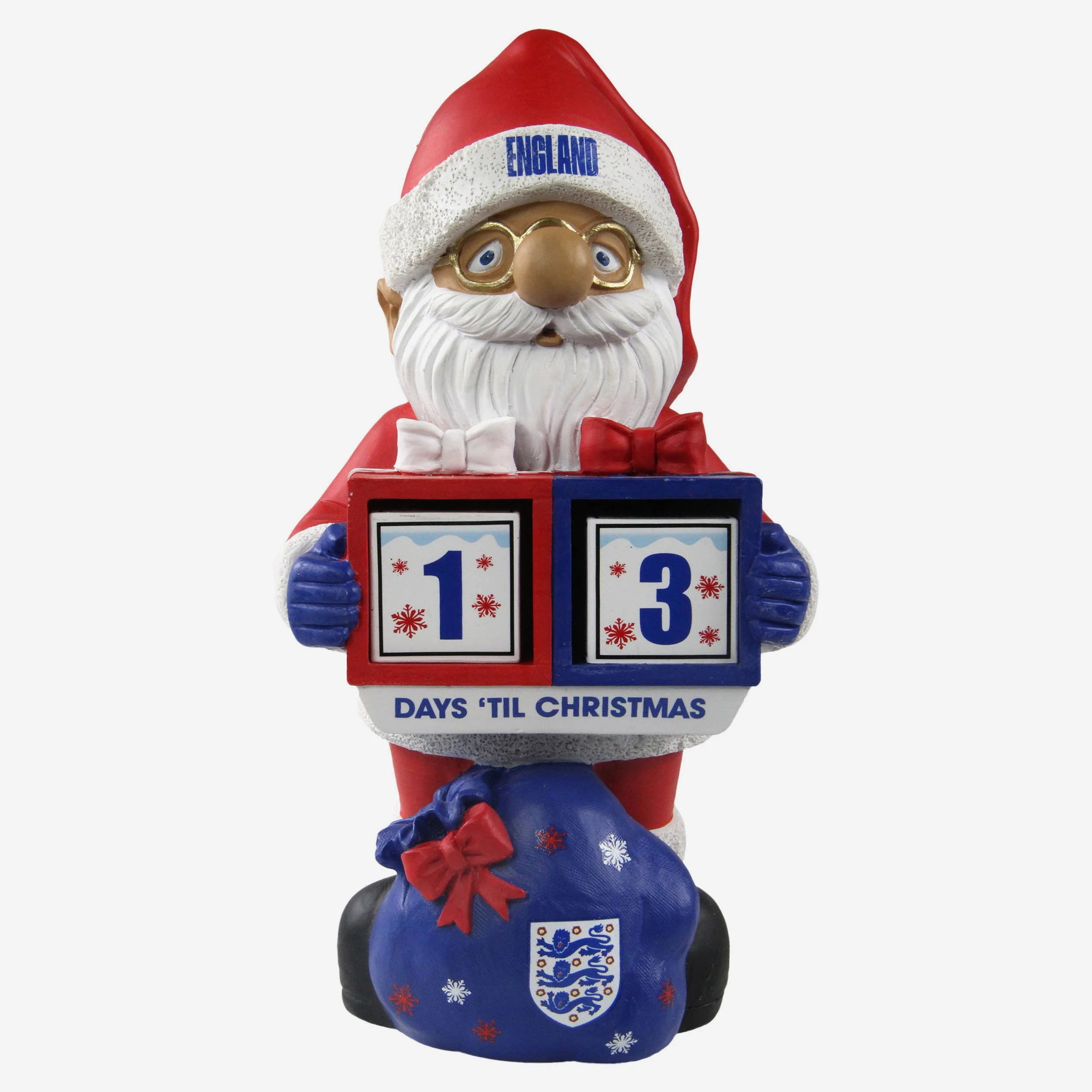 England Christmas Countdown Gnome