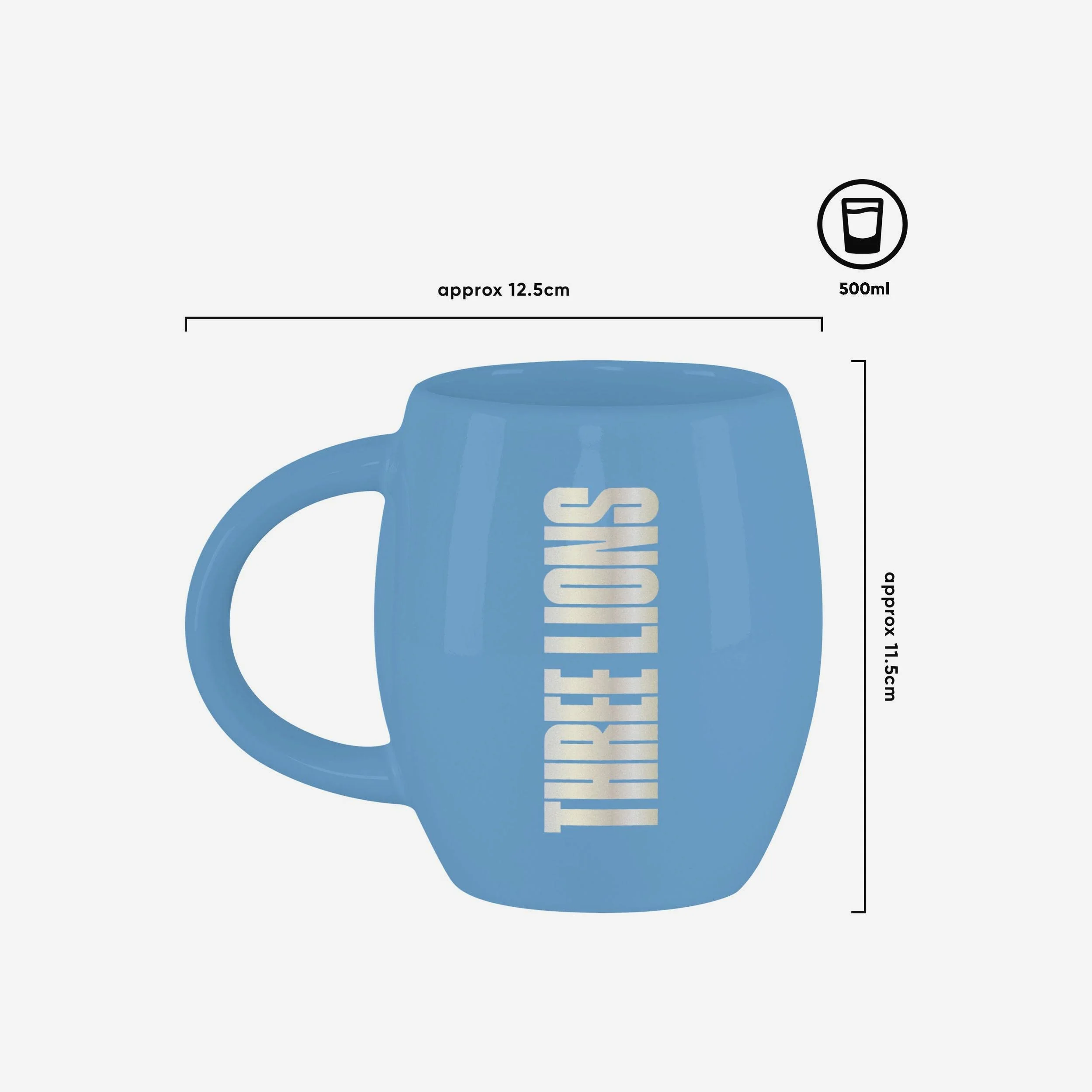 England FC Metallic Slogan Tea Tub Mug - Image 3