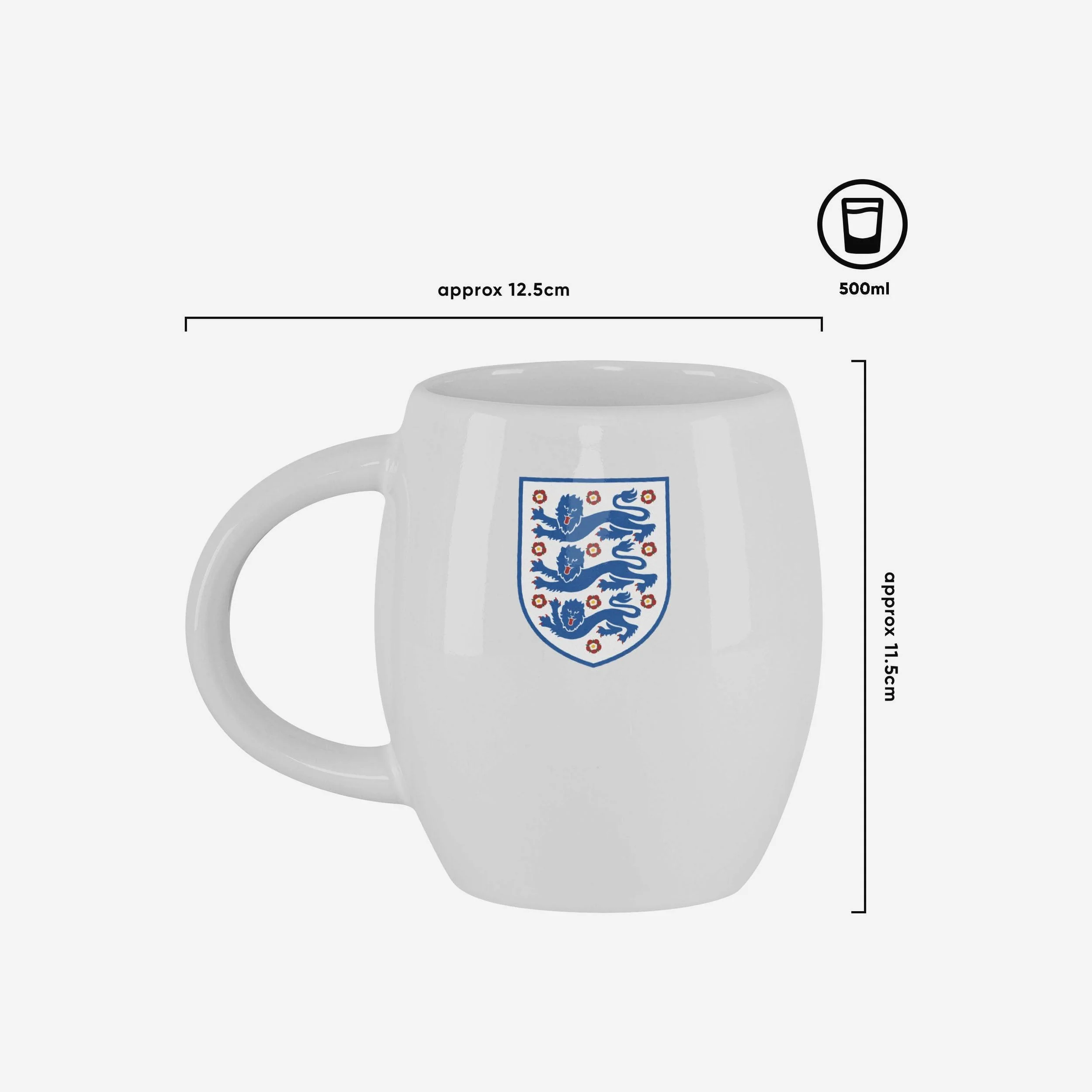 England FC White Tea Tub Mug - Image 3