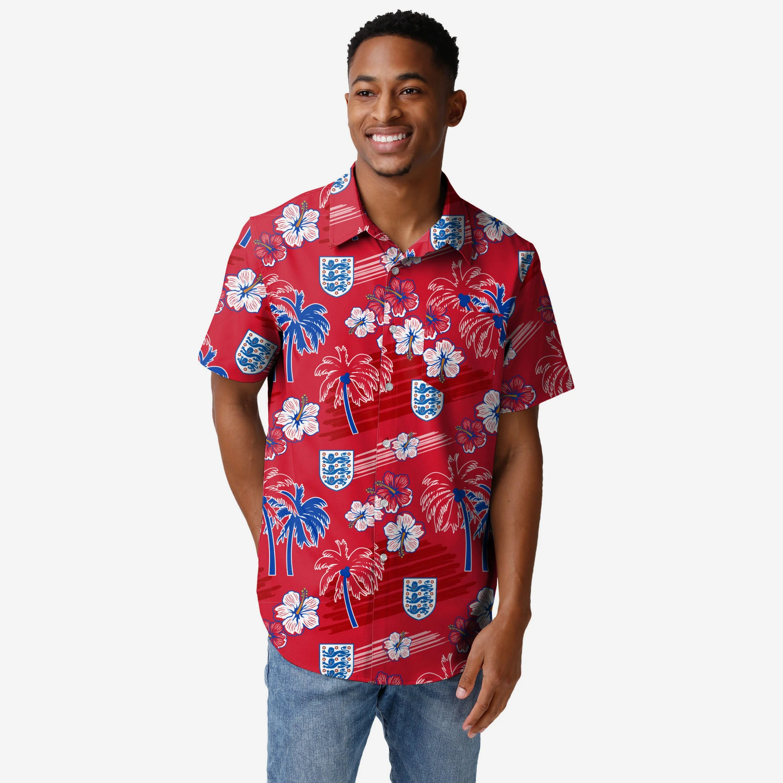England Islander Tropical Button Up Shirt