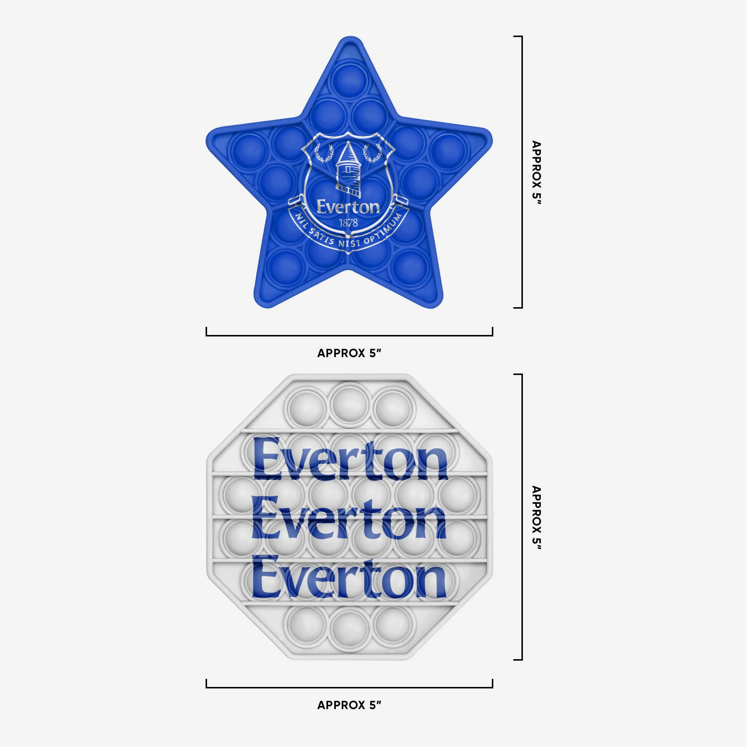 Everton FC 2 Pack Octagon & Star Push-Itz Fidget - Image 2