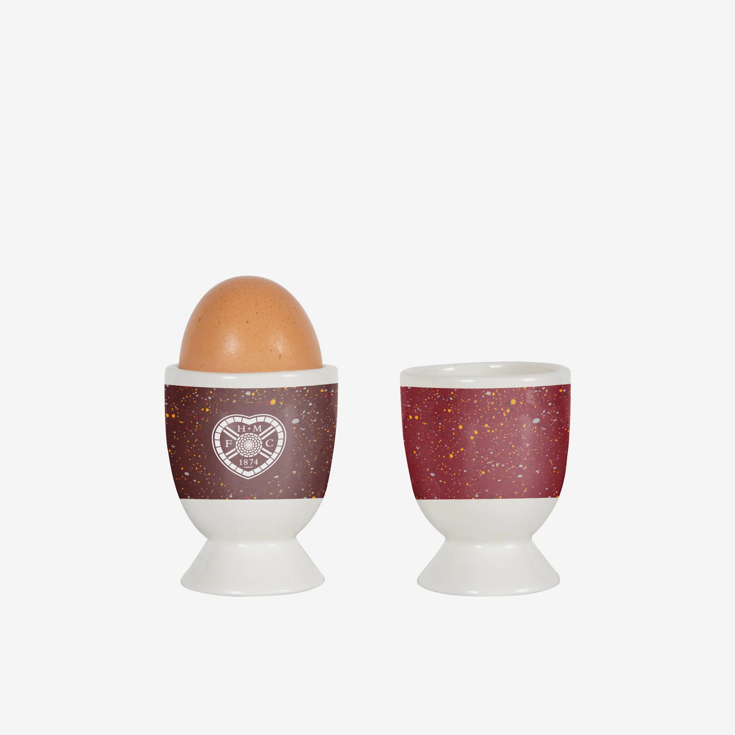 Heart Of Midlothian FC 2 Pack Paint Splatter Egg Cup - Image 2