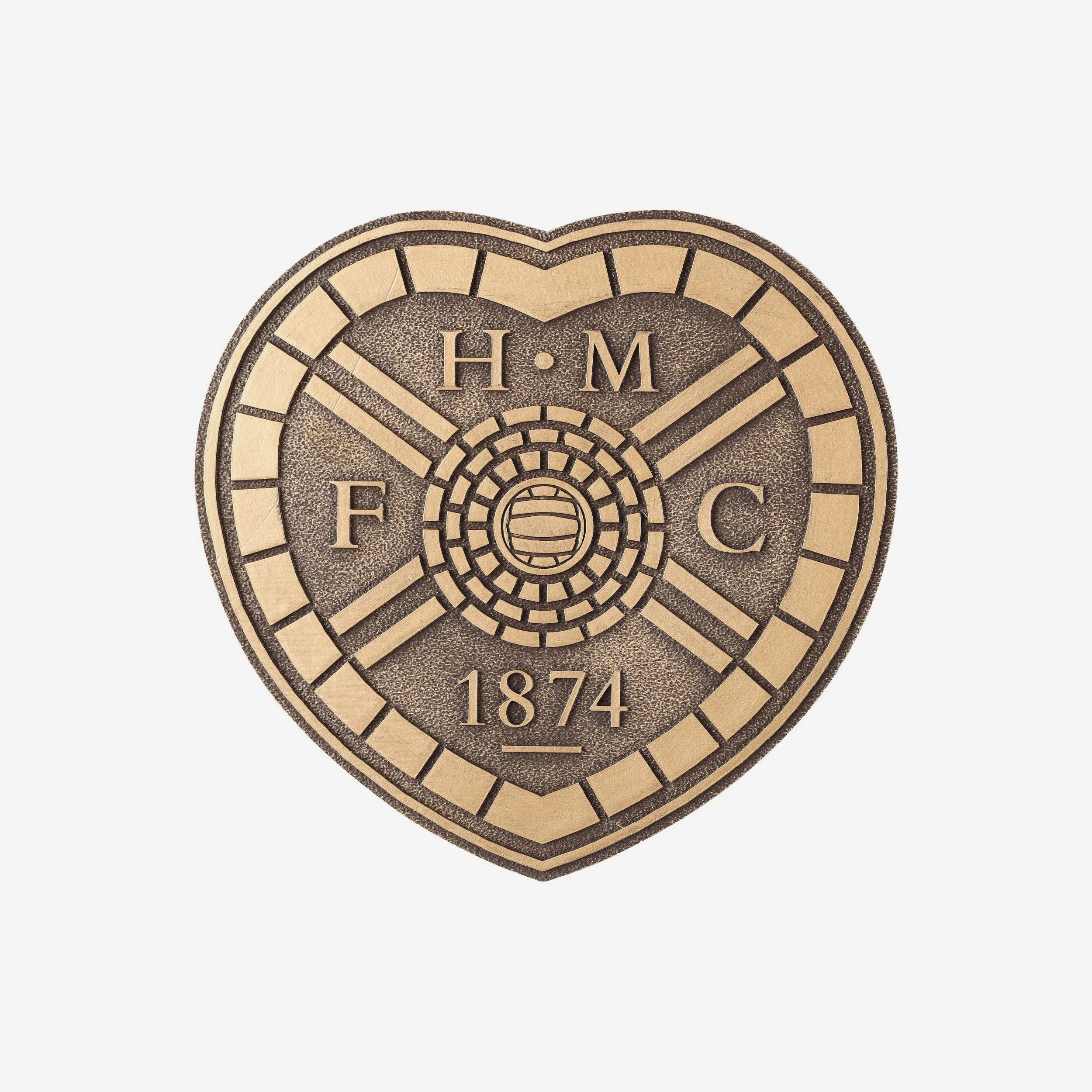 Heart Of Midlothian FC Bronze Effect Wall Sign