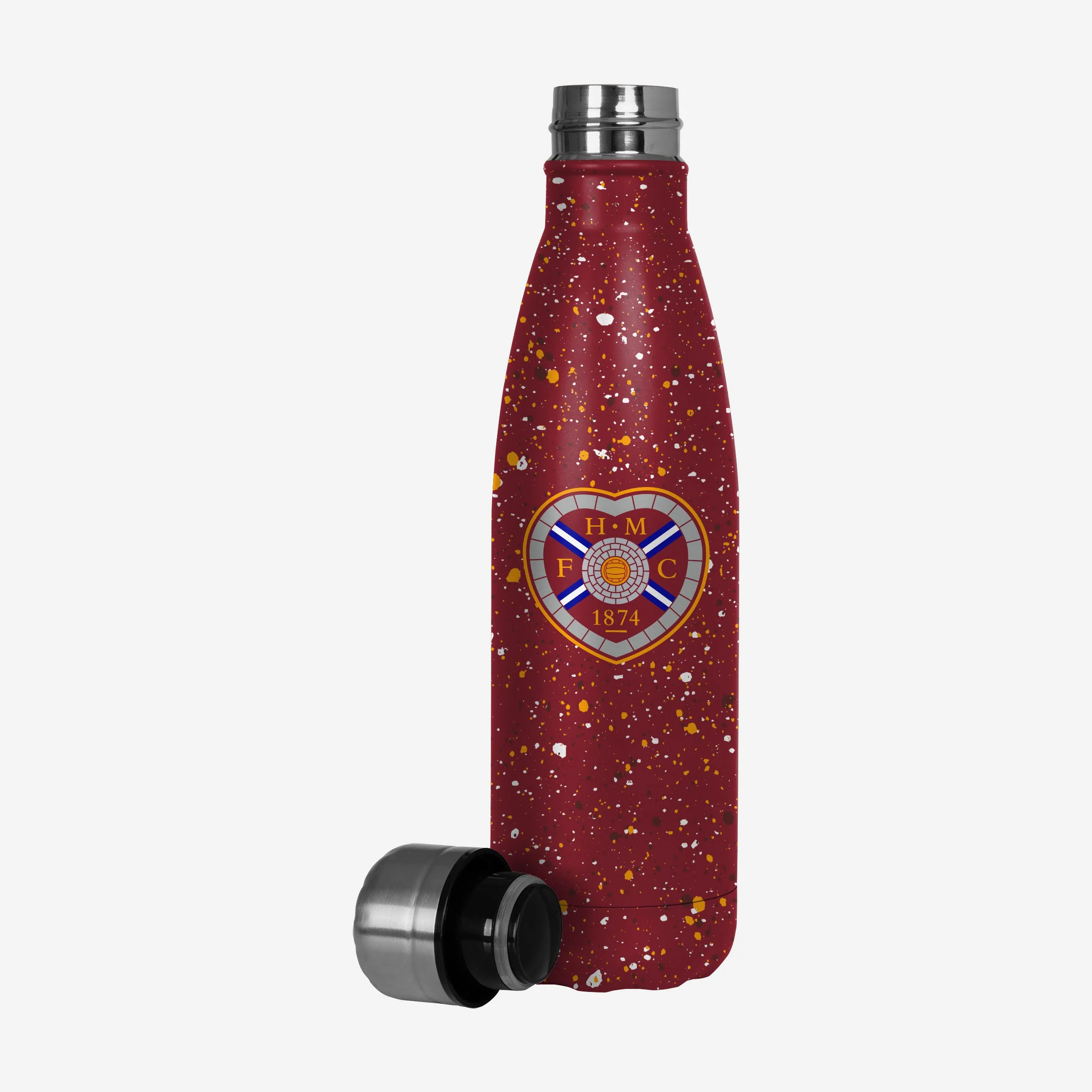 Heart Of Midlothian FC Paint Splatter Cool 500 mL Bottle - Image 2