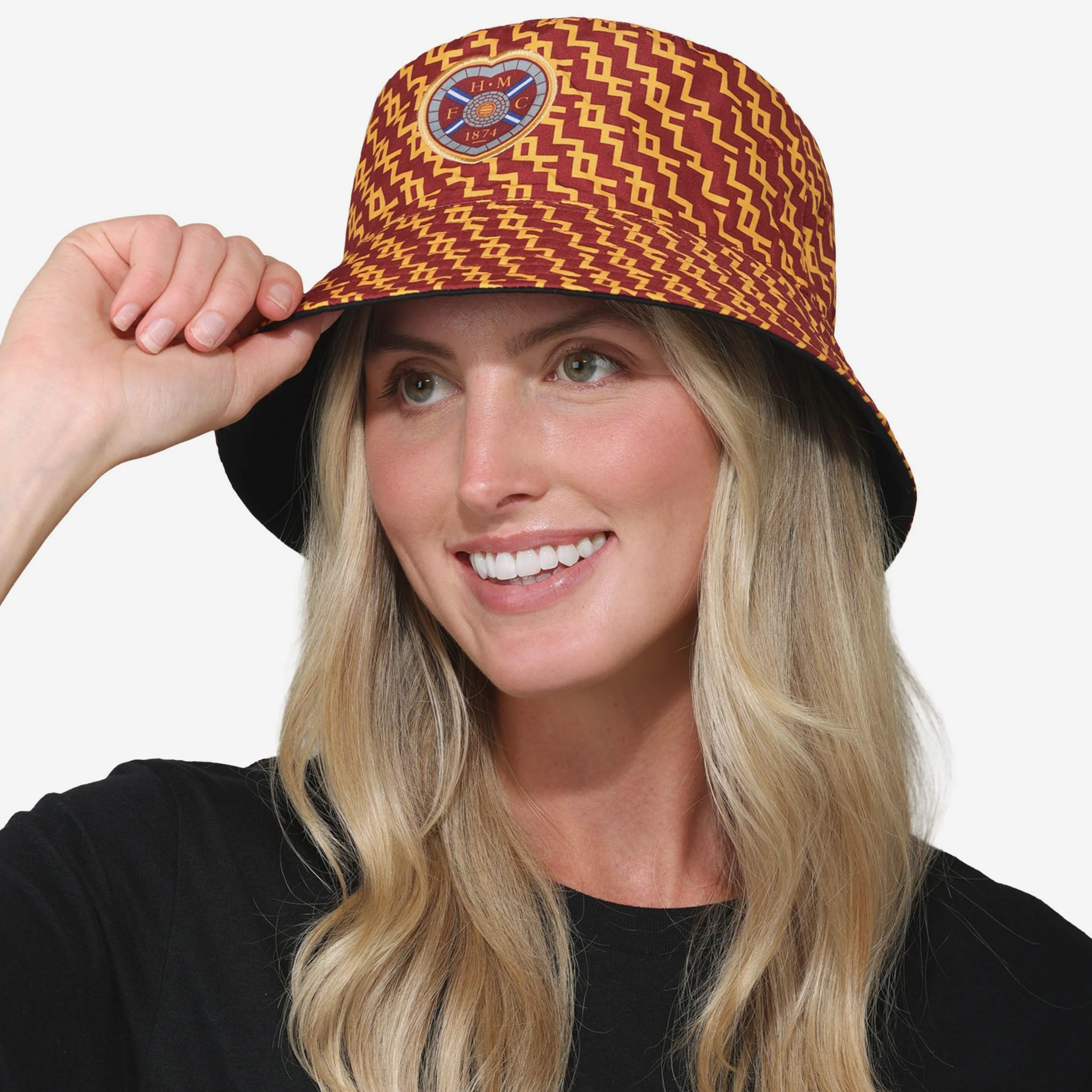 Heart of Midlothian FC Pixel Reversible Bucket Hat - Image 4