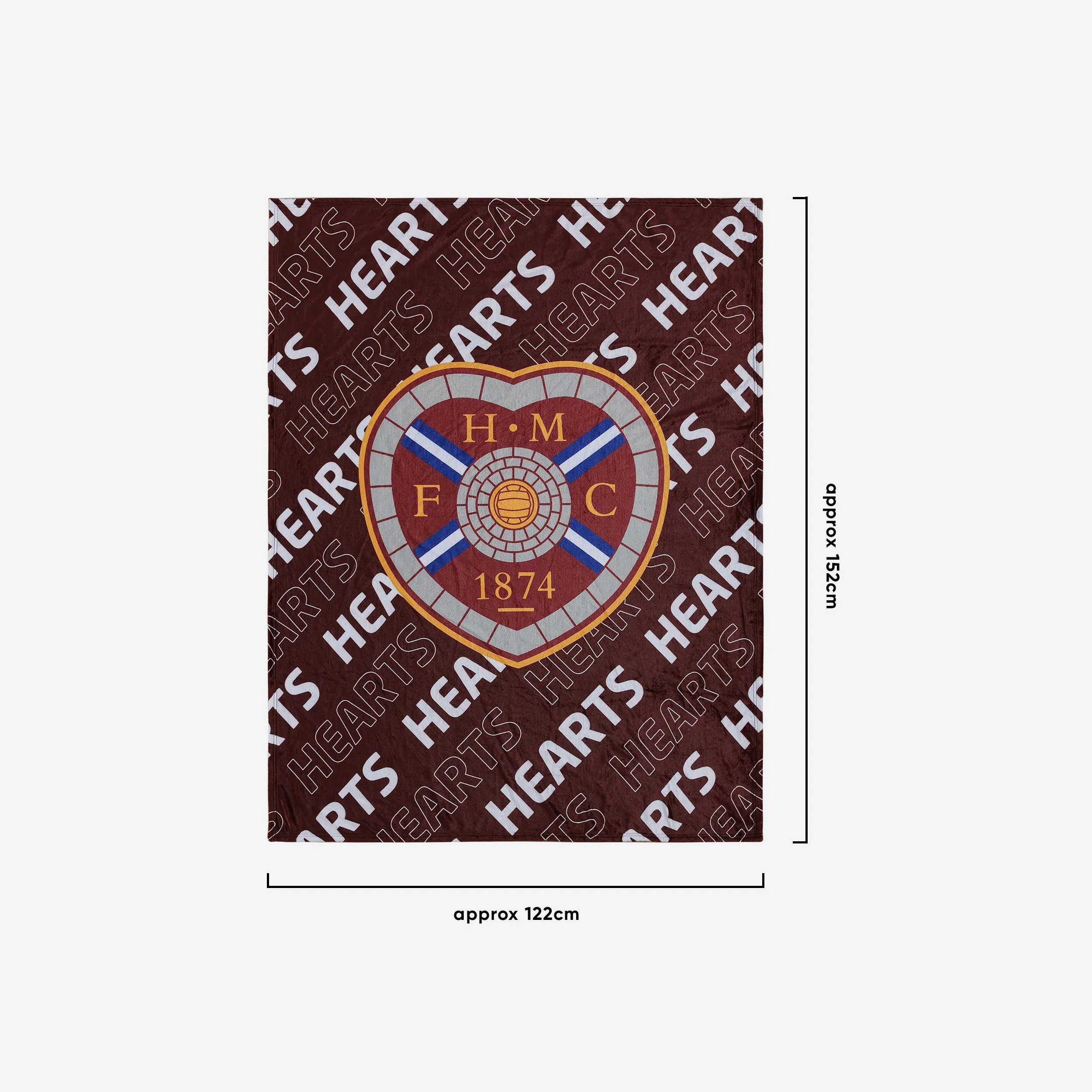 Heart Of Midlothian FC Supreme Slumber Plush Throw Blanket - Image 3