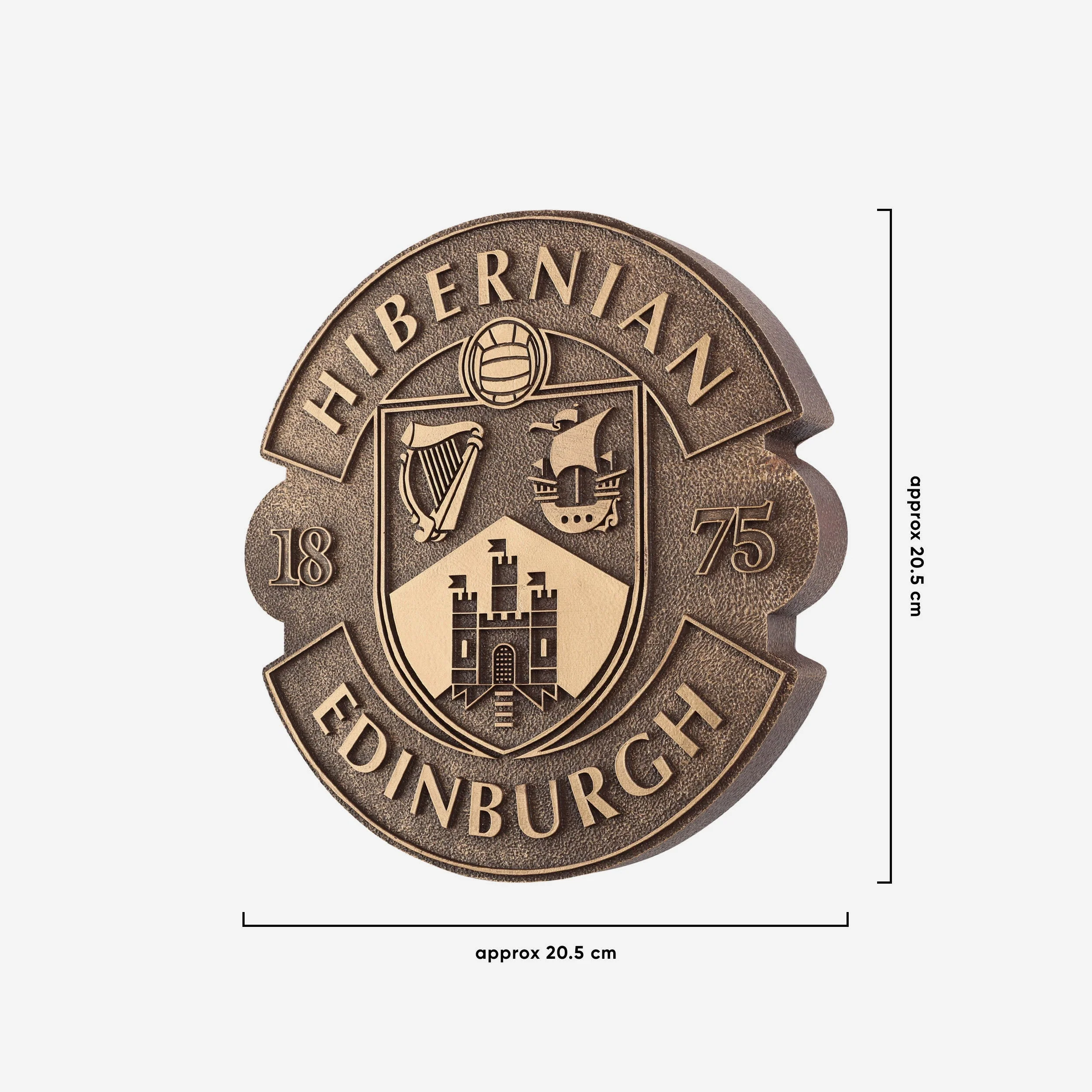 Hibernian FC Bronze Effect Wall Sign - Image 3