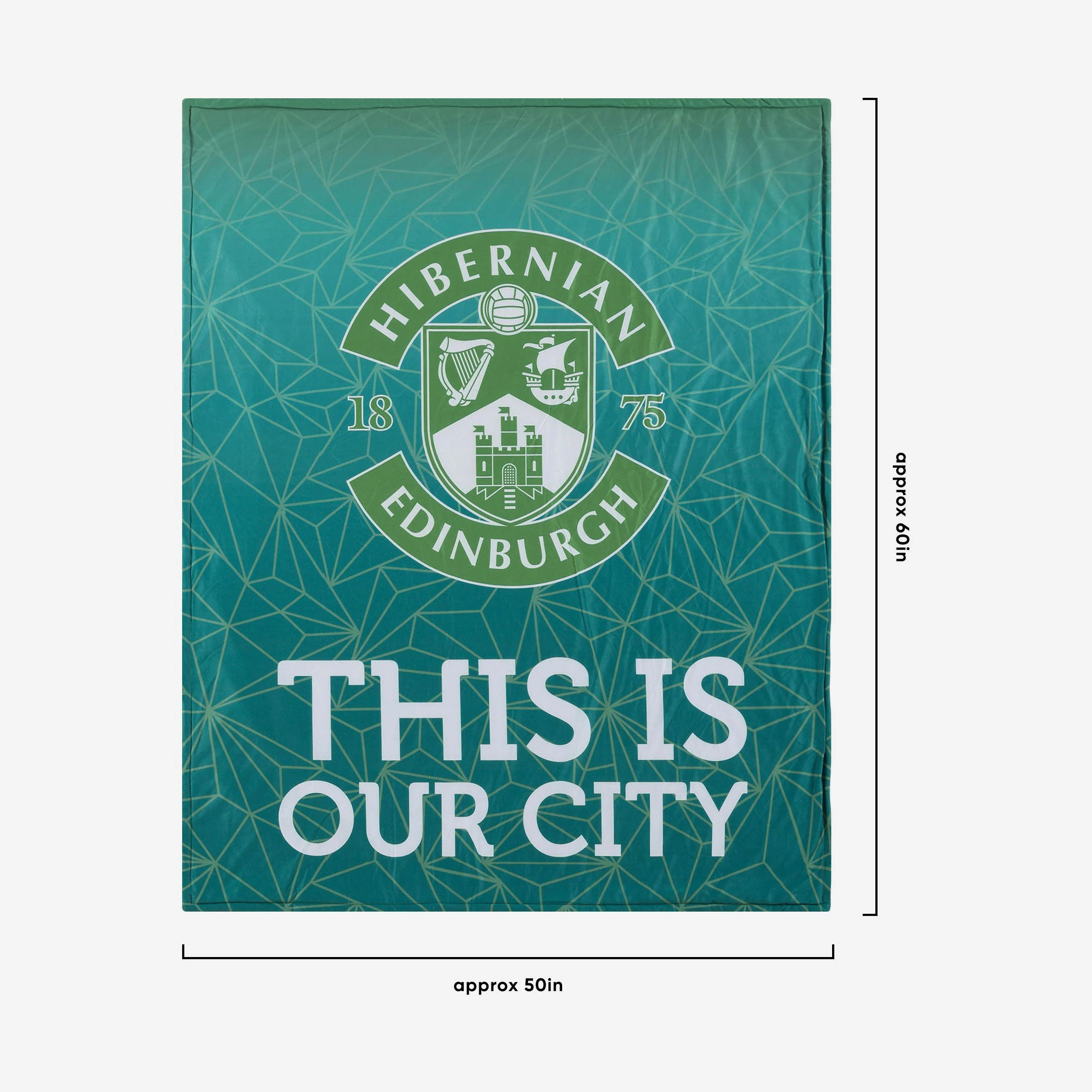 Hibernian FC Slogan Sherpa Plush Throw Blanket - Image 3