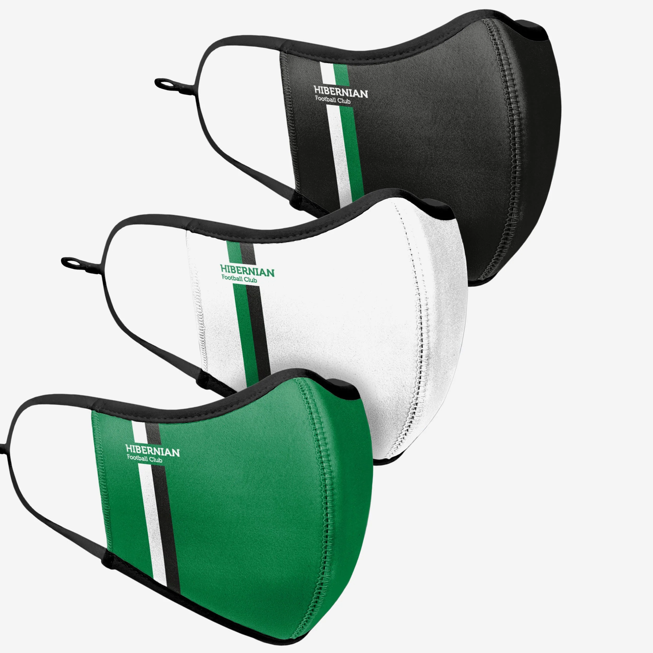 Hibernian FC Sport 3 Pack Face Cover - Image 3