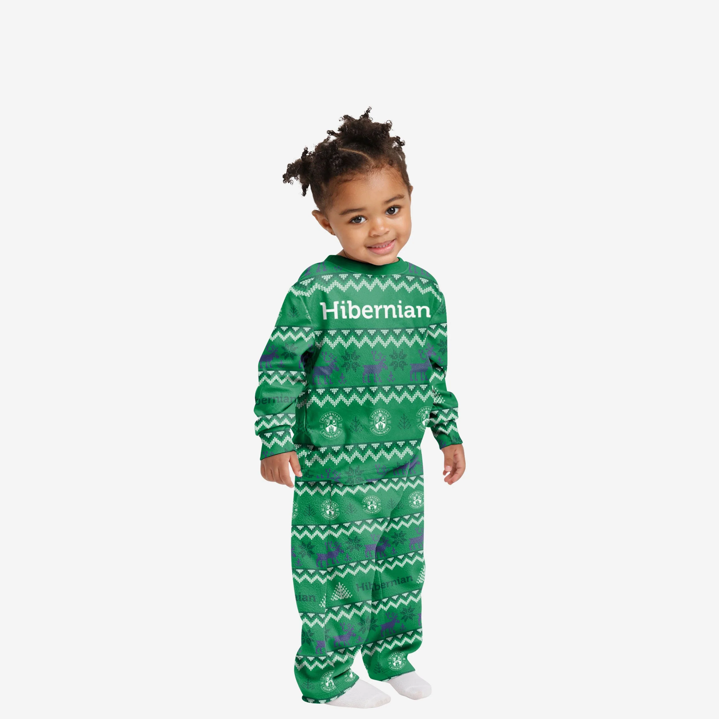 Hibernian FC Toddler Ugly Pattern Family Holiday Pyjamas