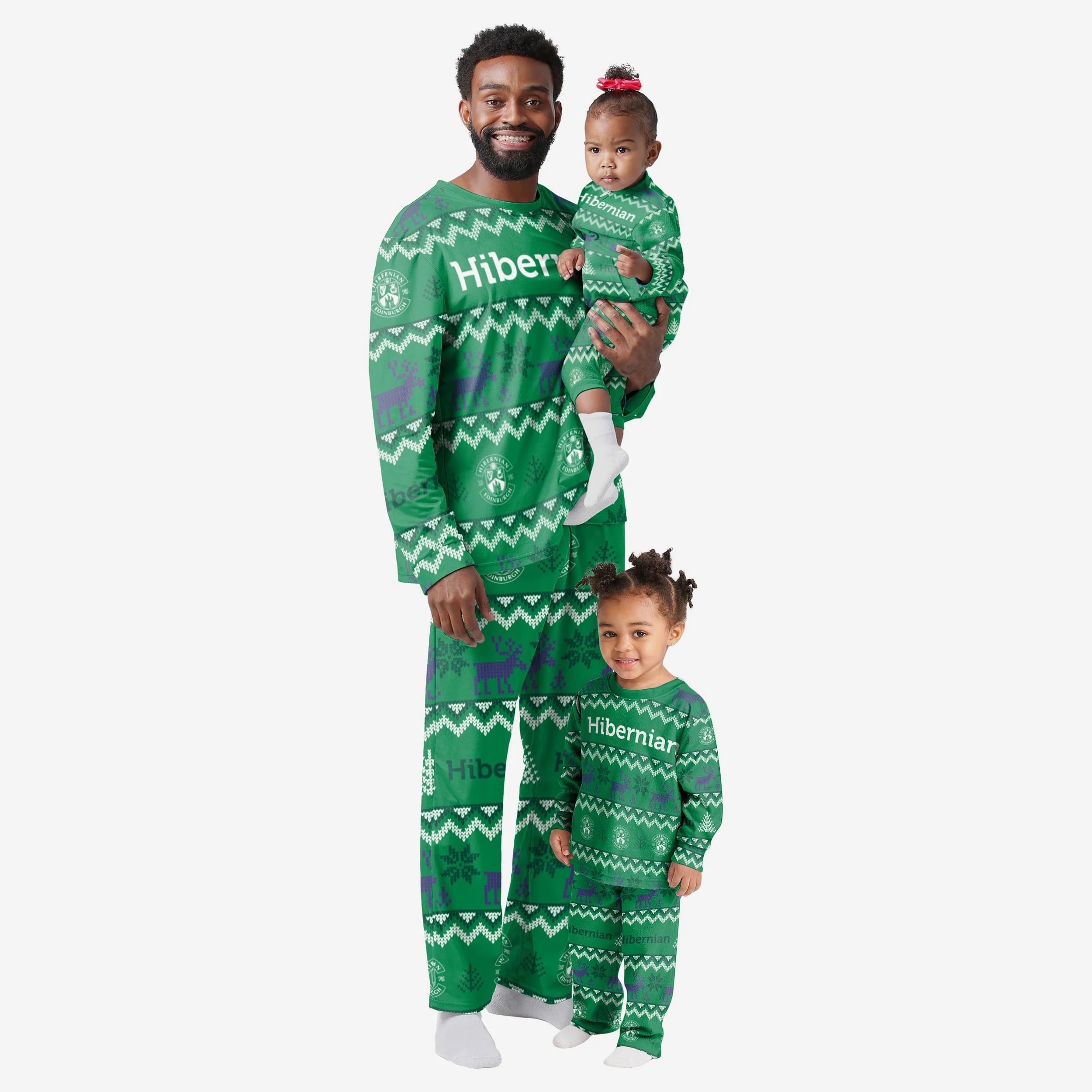 Hibernian FC Toddler Ugly Pattern Family Holiday Pyjamas - Image 2