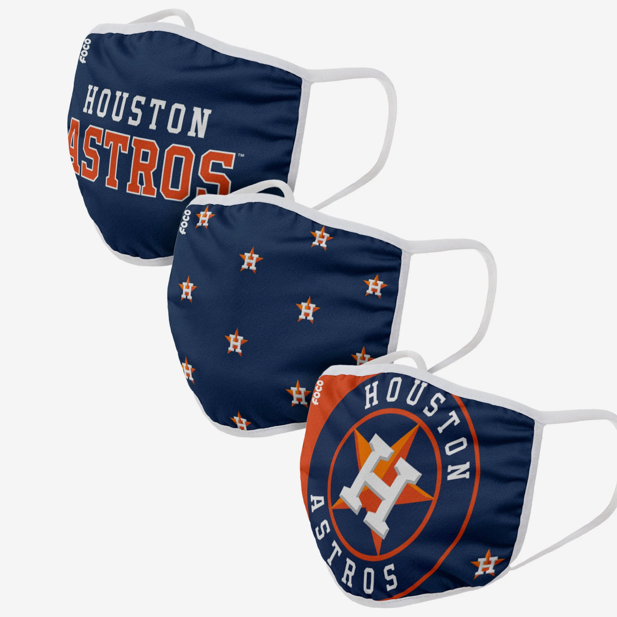 Houston Astros 3 Pack Face Cover