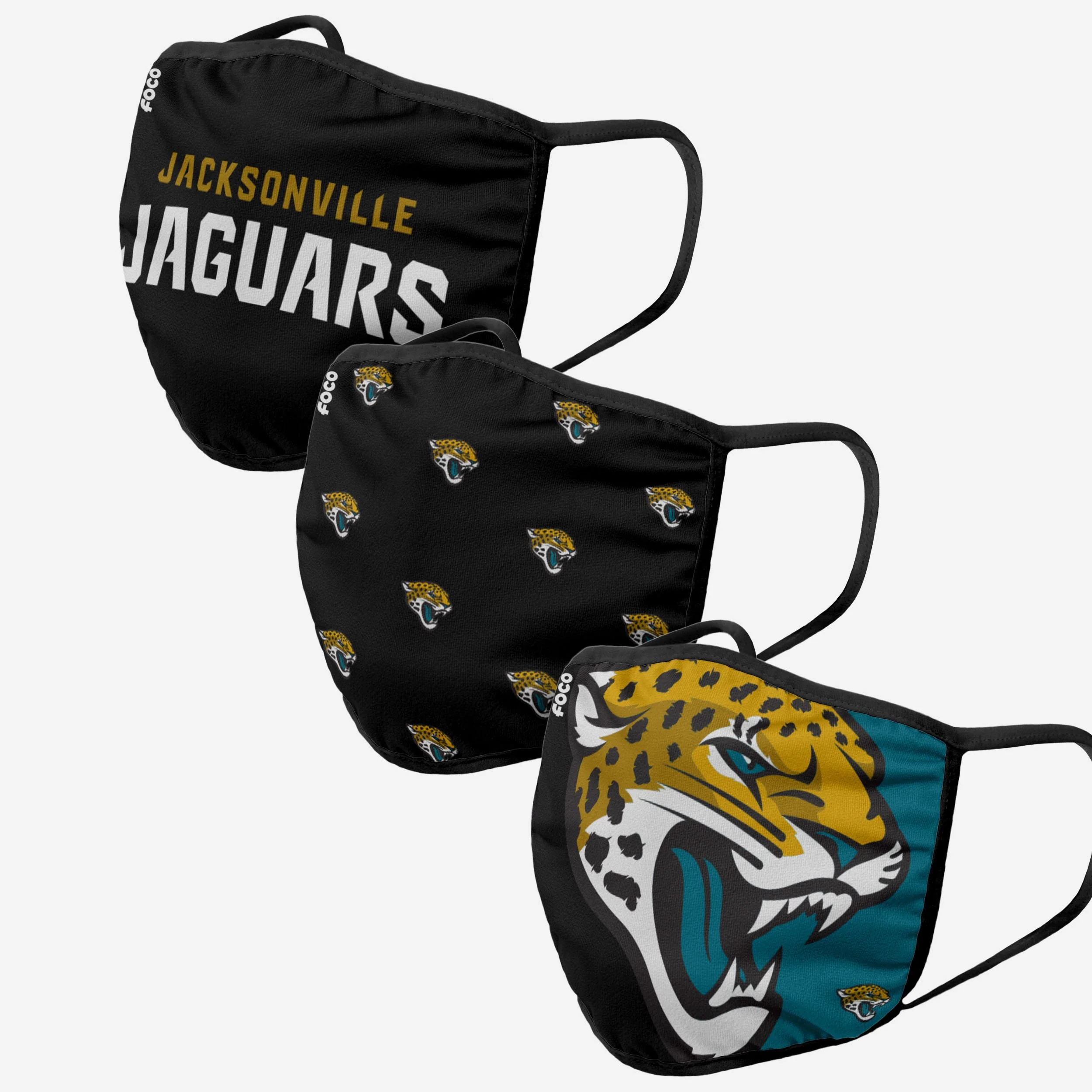 Jacksonville Jaguars 3 Pack Face Cover