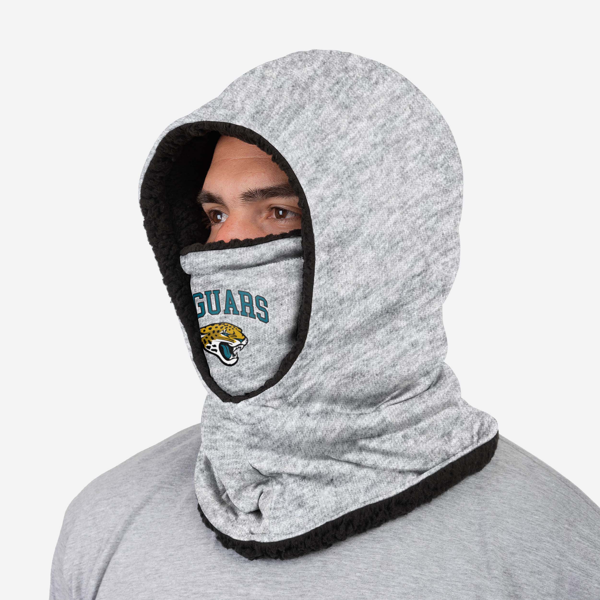 Jacksonville Jaguars Heather Grey Big Logo Hooded Snood - Image 2