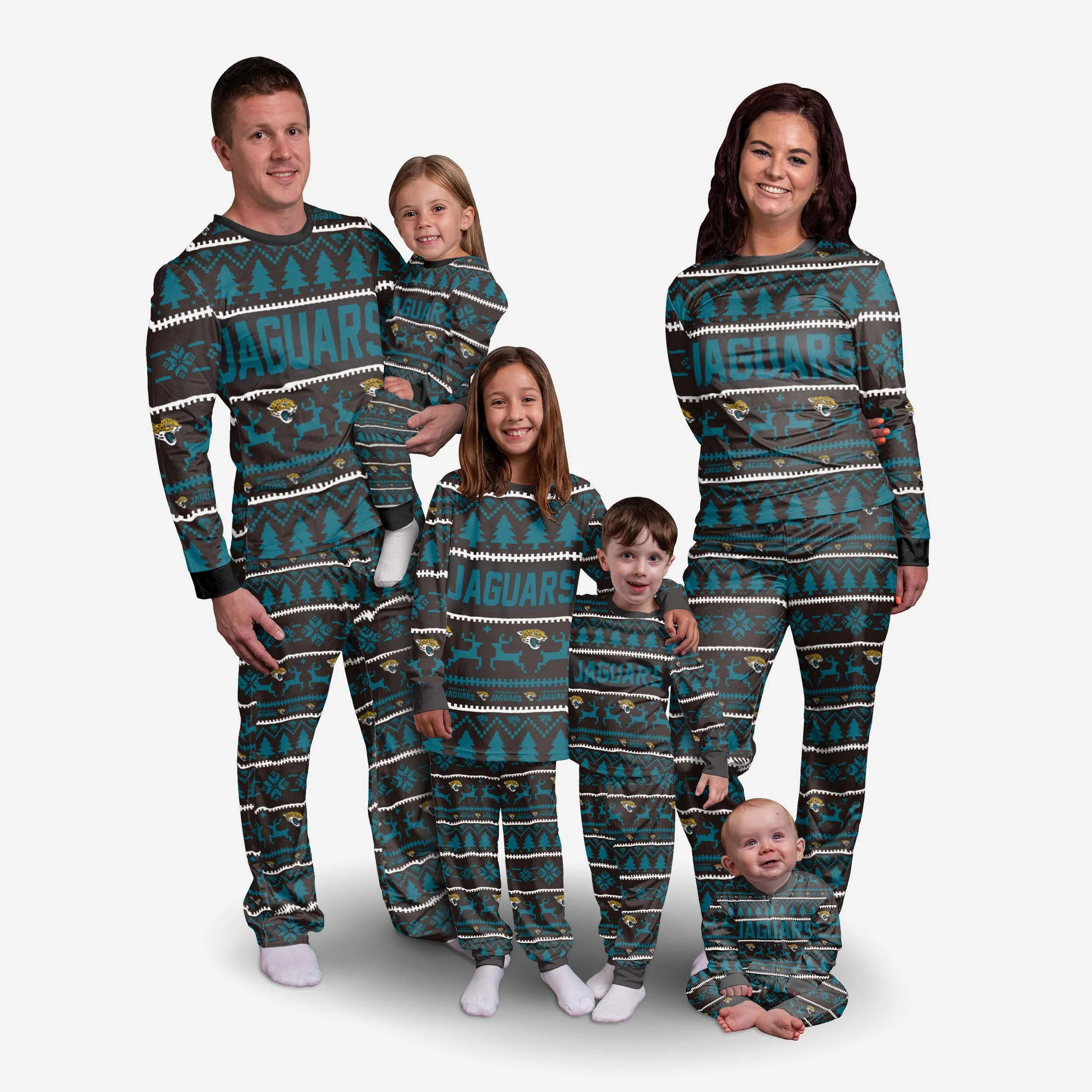Jacksonville Jaguars Youth Family Holiday Pyjamas - Image 2