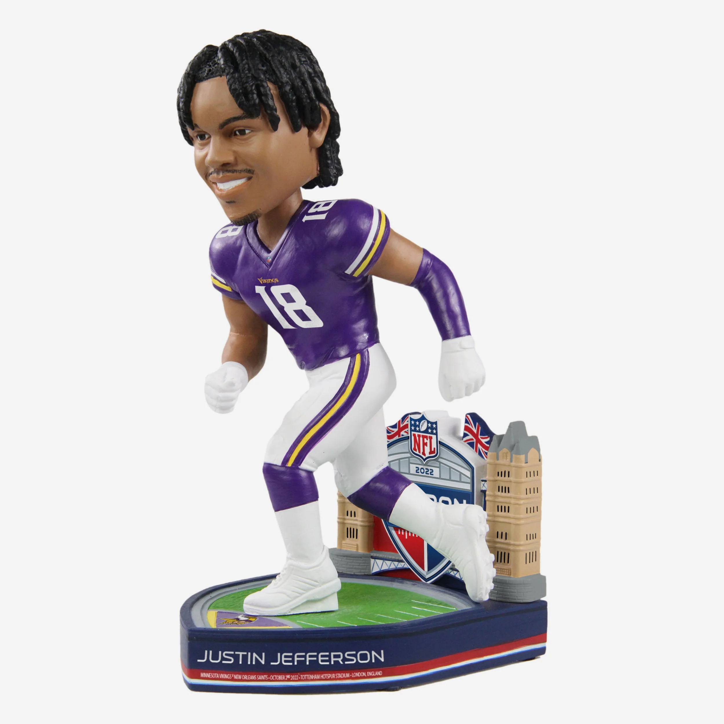 Justin Jefferson Minnesota Vikings 2022 International Game Bobblehead - Image 4